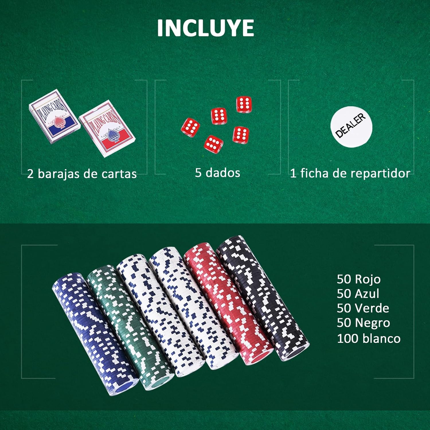 Thumbnail 2 de HOMCOM Maletín de Poker Profesional con Fichas y Cartas ♠