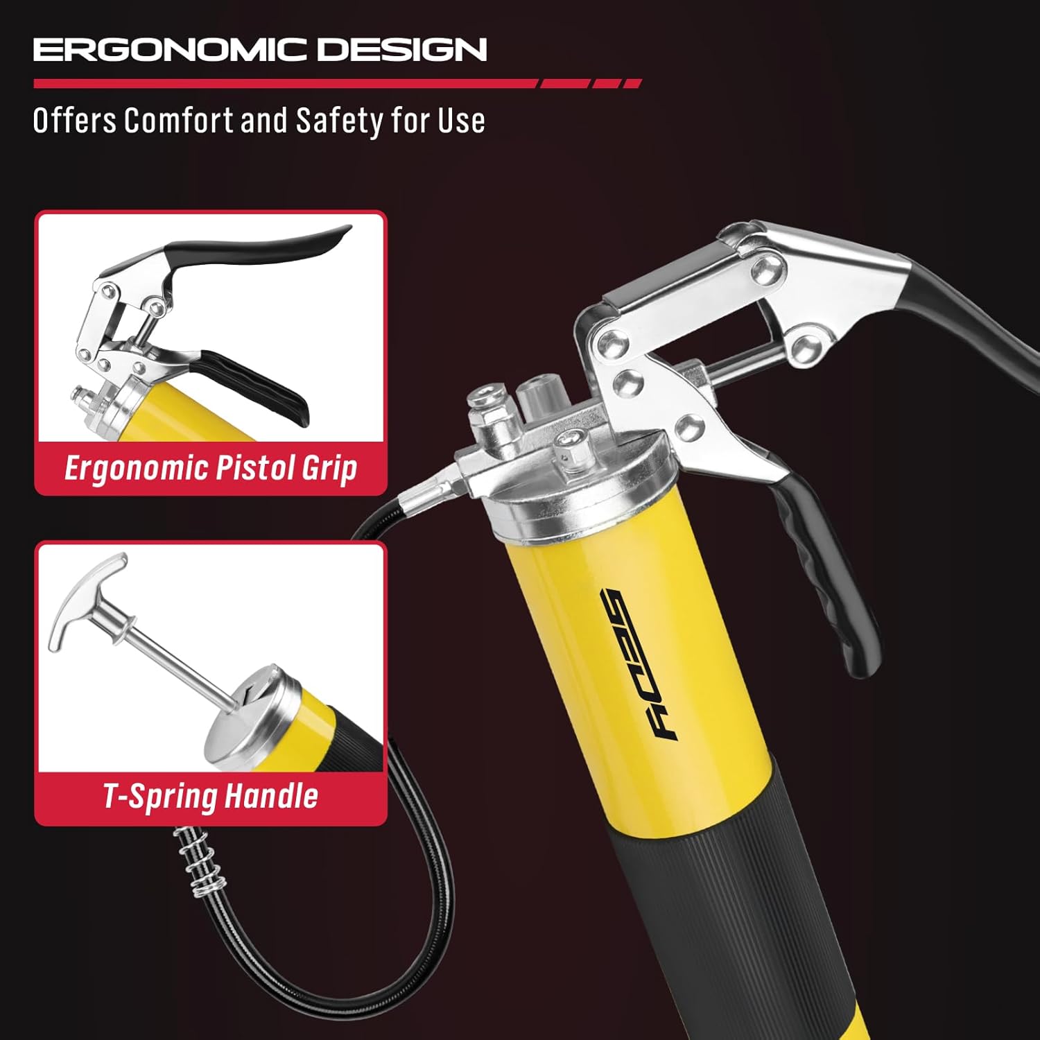 Detalle de 17-Piece Heavy Duty Grease Gun Kit 8000 PSI
