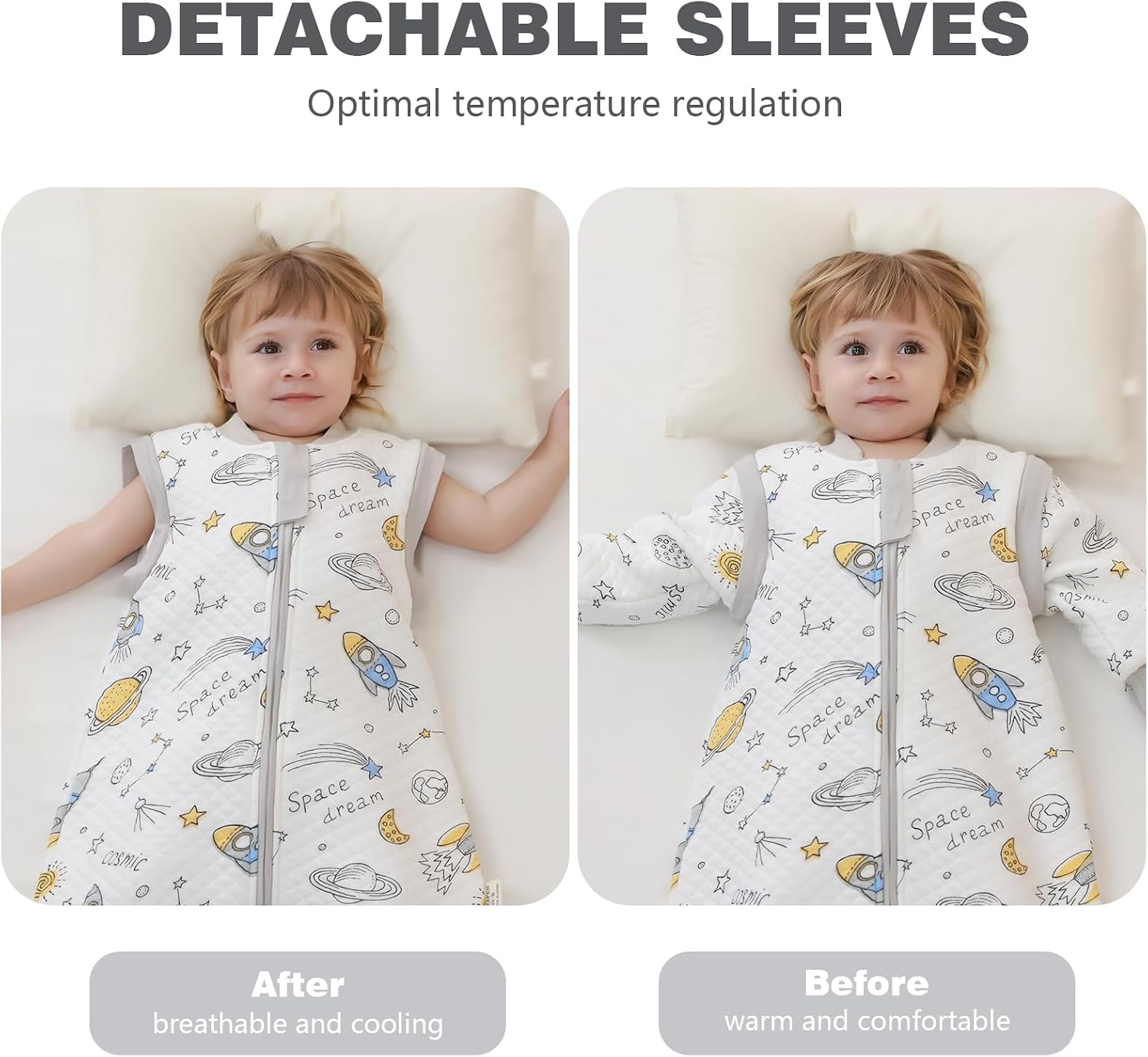 Detalle 2 de MIKAFEN Baby Sleeping Bag with Feet 2.0 Tog, 4–5 yrs