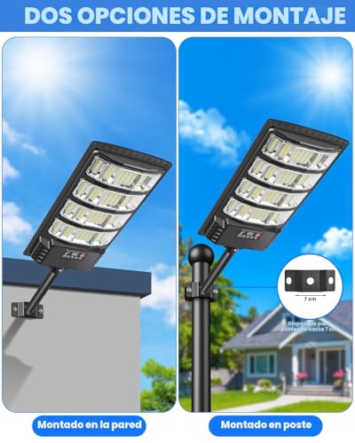 Detalle de LEKIA Farolas Solares Exteriores con Sensor de Movimiento y Control remoto