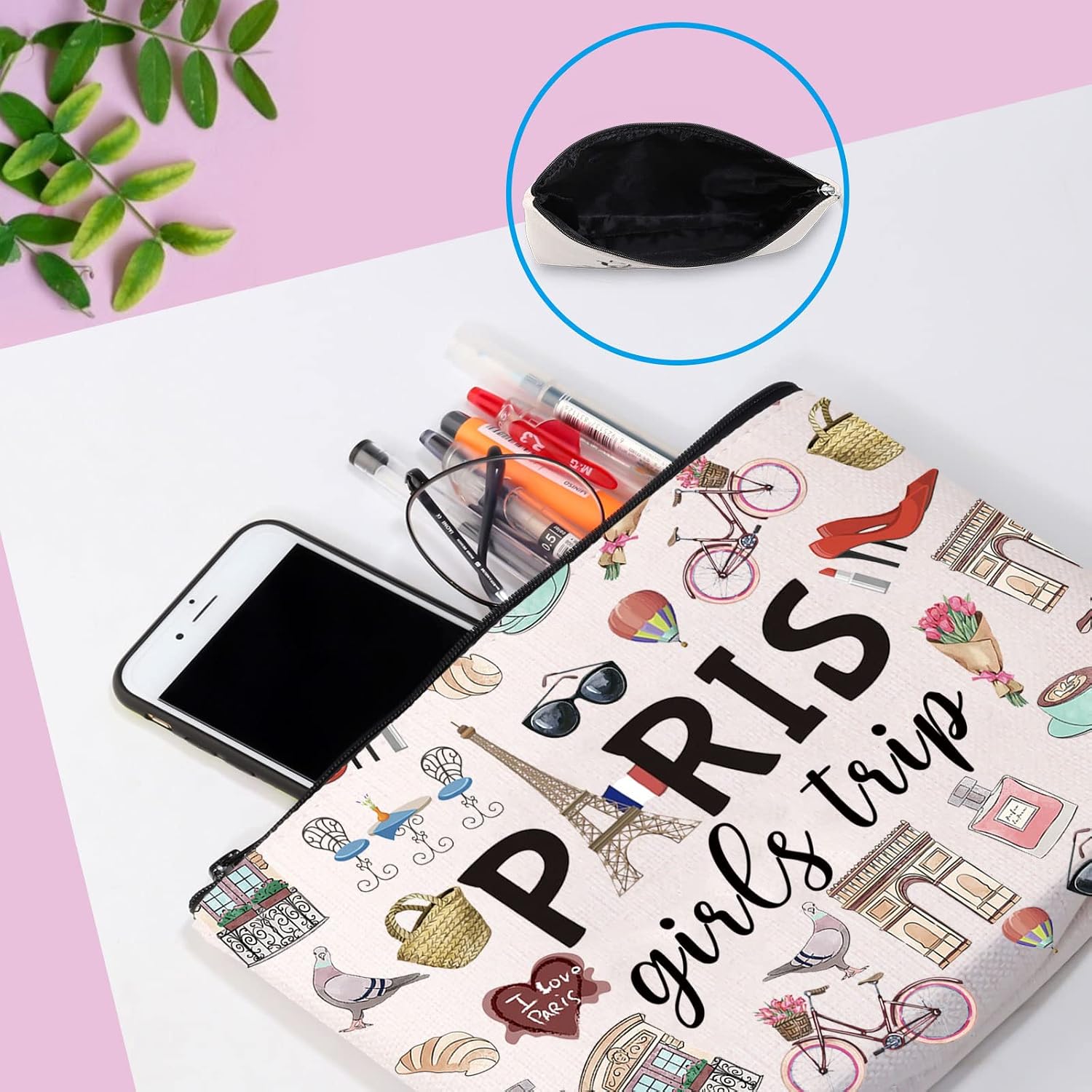 Thumbnail 5 de Paris Girls Trip Travel Makeup Bag