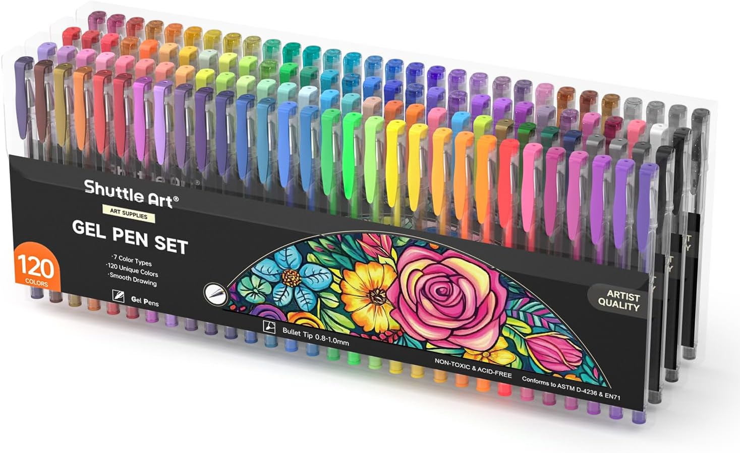 Detalle de Shuttle Art Gel Pens 120-colour set for colouring 🎨