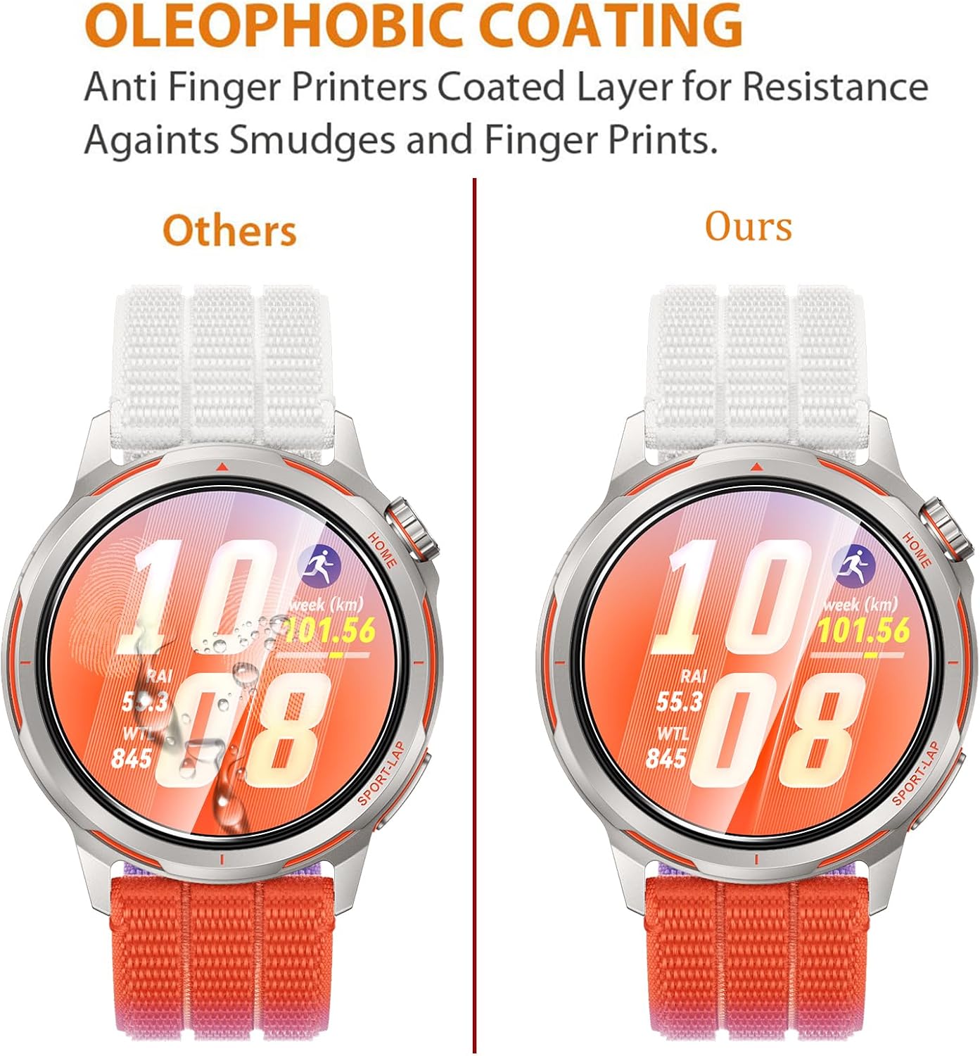 Detalle de AOKUMA Tempered Glass Screen Protector for Huawei Watch GT Runner 2 36mm (5 Pack)
