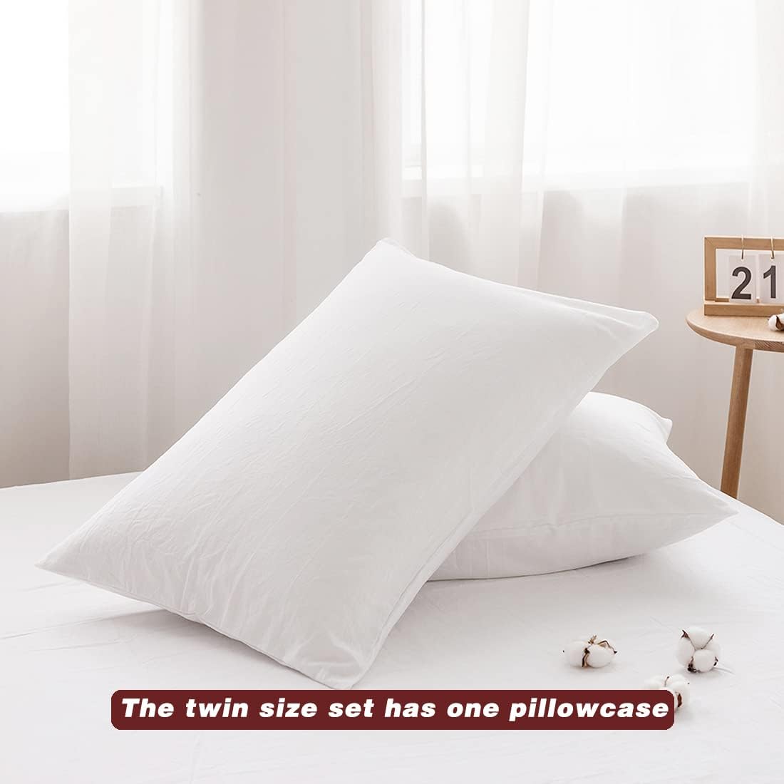 Detalle 2 de FACE TWO FACE Bedding Two-Face Duvet Cover Set (3-Piece) in Washed Cotton, Queen, White