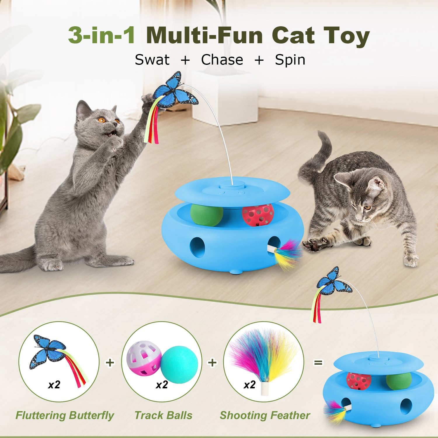 Thumbnail 6 de INKZOO Interactive Cat Toy, 3-in-1