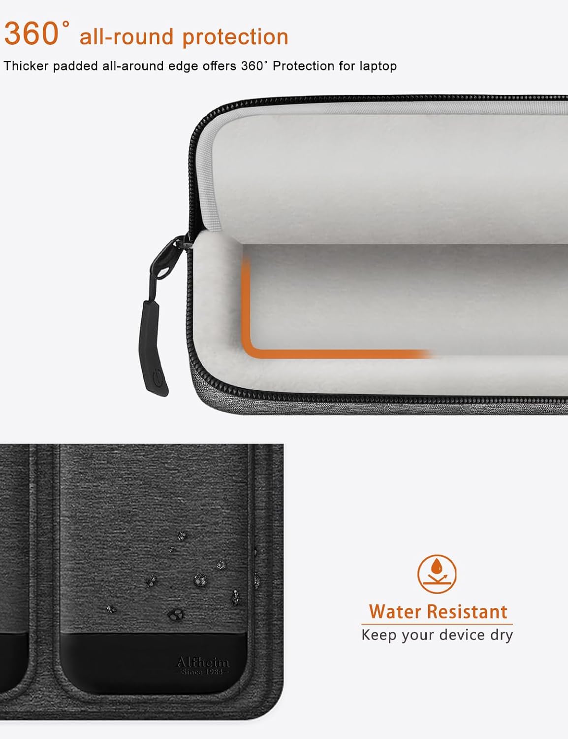 Detalle 2 de Alfheim Laptop Bag 14-14.2 inch: Waterproof, Shockproof and Lightweight Briefcase