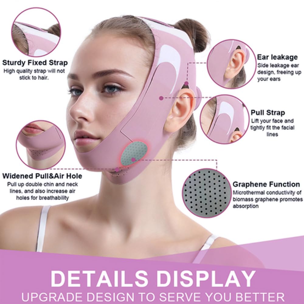 Thumbnail 3 de ROWMATE Graphene V-Line Mask Chin Up Mask V Shaped Face Mask Chin strap for sleeping (Lilac, Small)