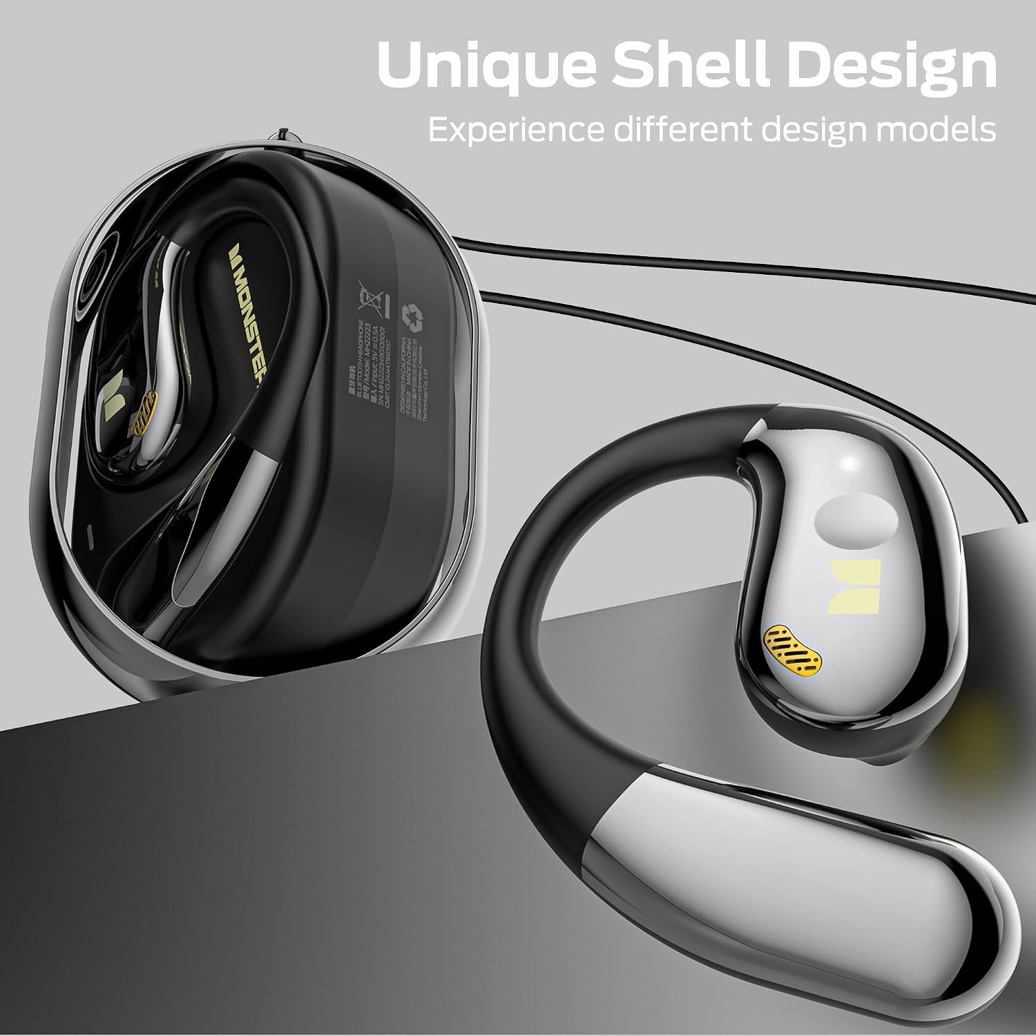 Detalle 2 de Monster Open Ear AC360 Bluetooth 6.0 Wireless Earphone (Open-Ear) with Lanyard, Touch Control, IPX5