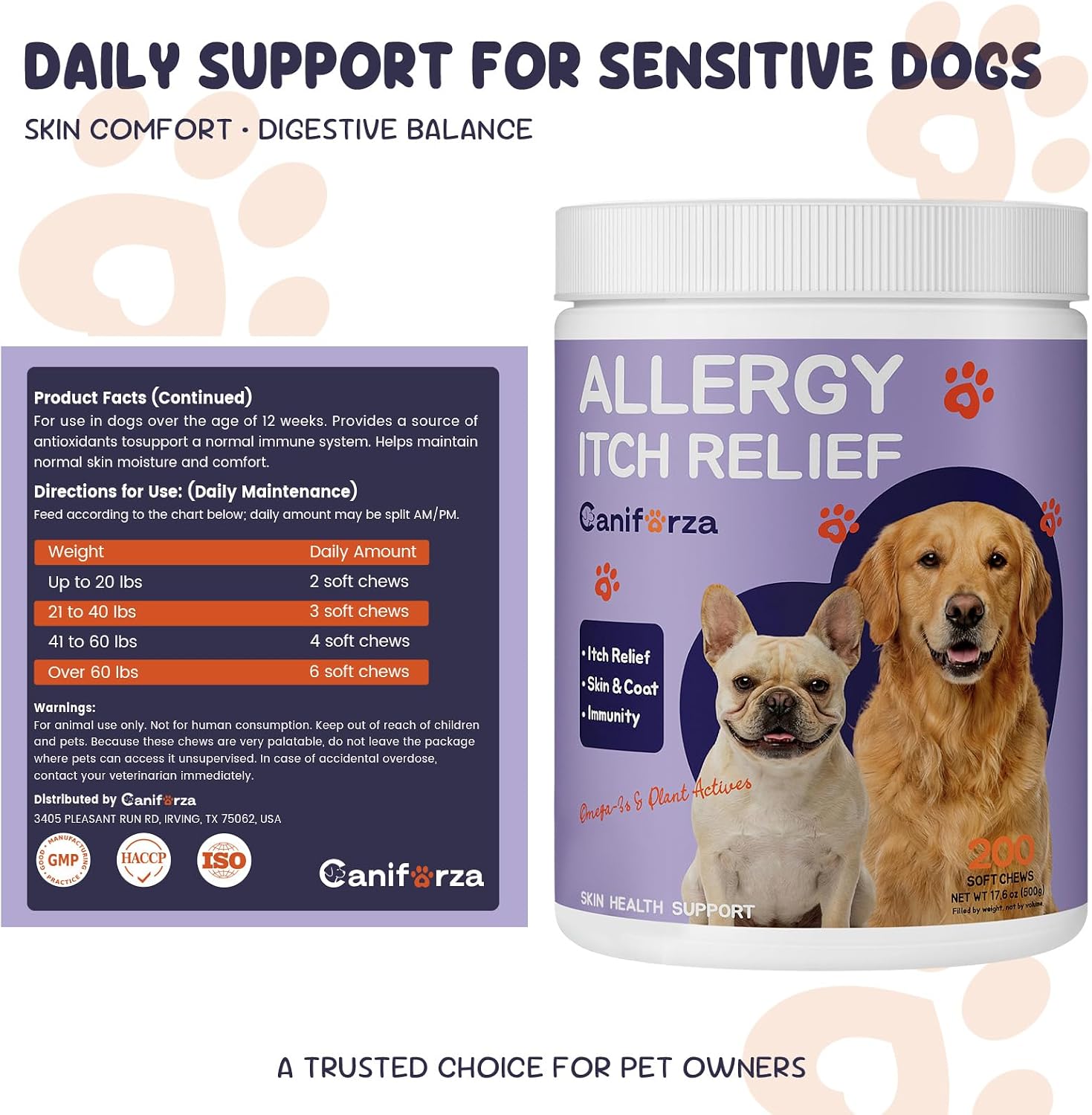 Thumbnail 6 de Caniforza Dog Allergy Supplement, 200 Soft Chews