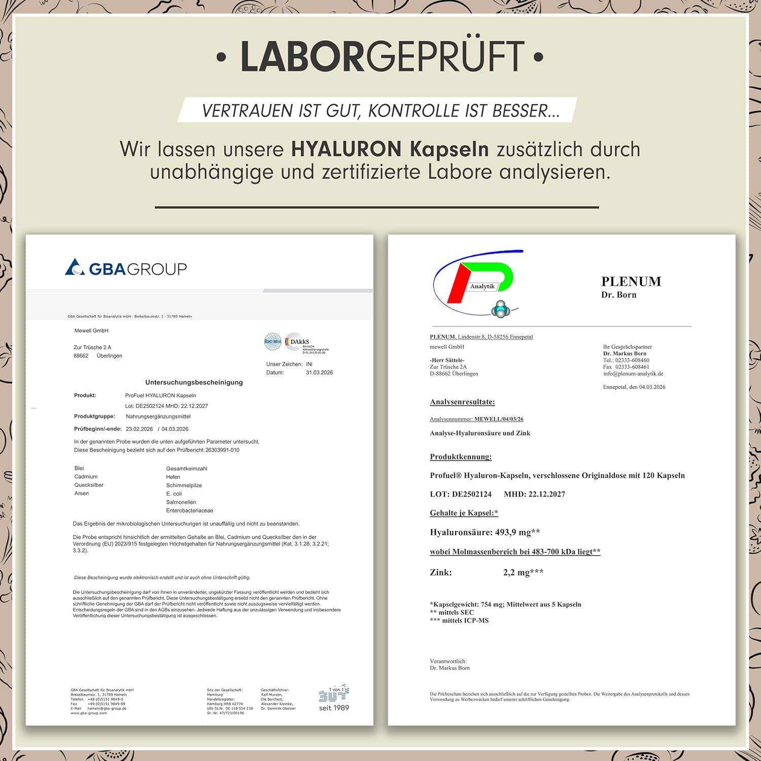 Thumbnail 4 de Hyaluron Kapseln 120x 500 mg täglich