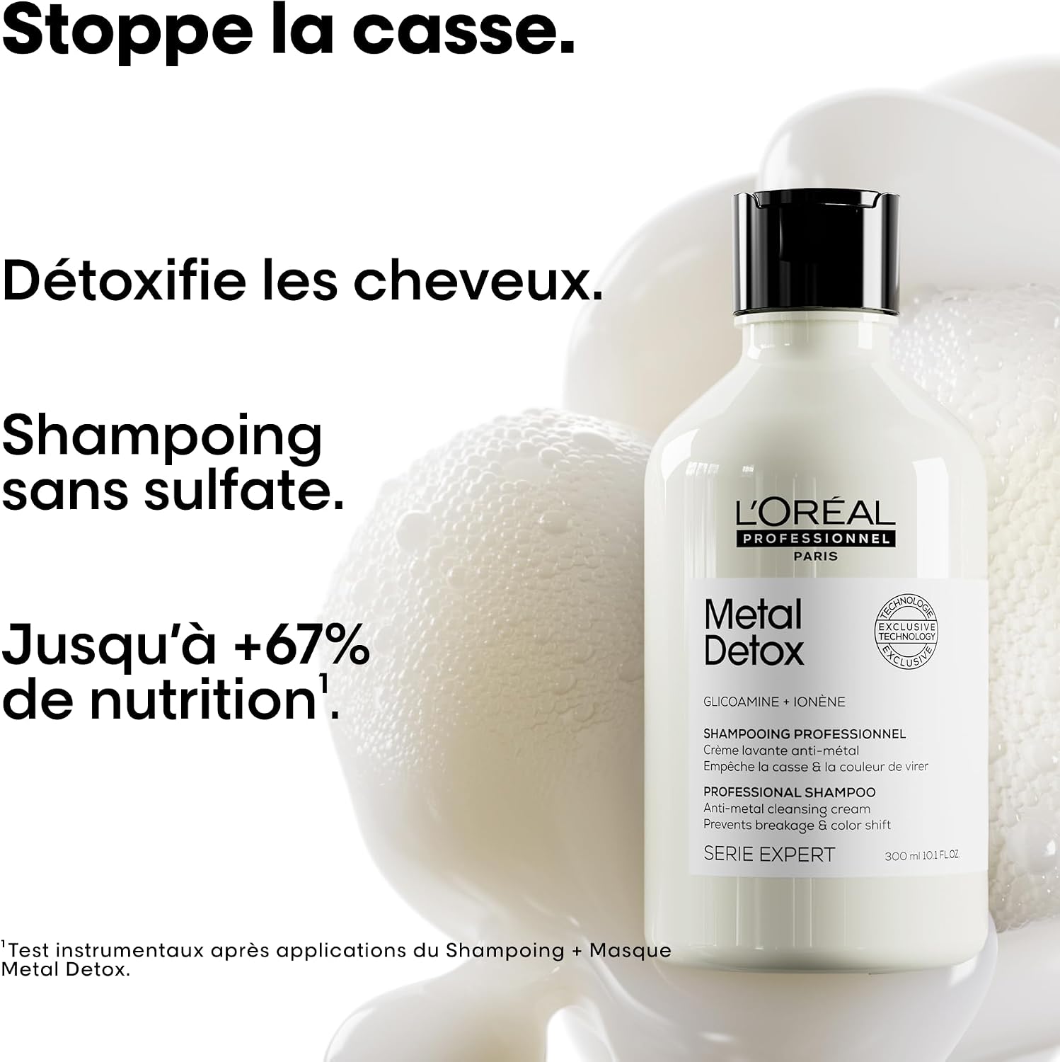Detalle 2 de L’Oréal Professionnel Crème Lavante Metal Detox – Shampoing Anti-Casse & Anti-Metal 300 ml