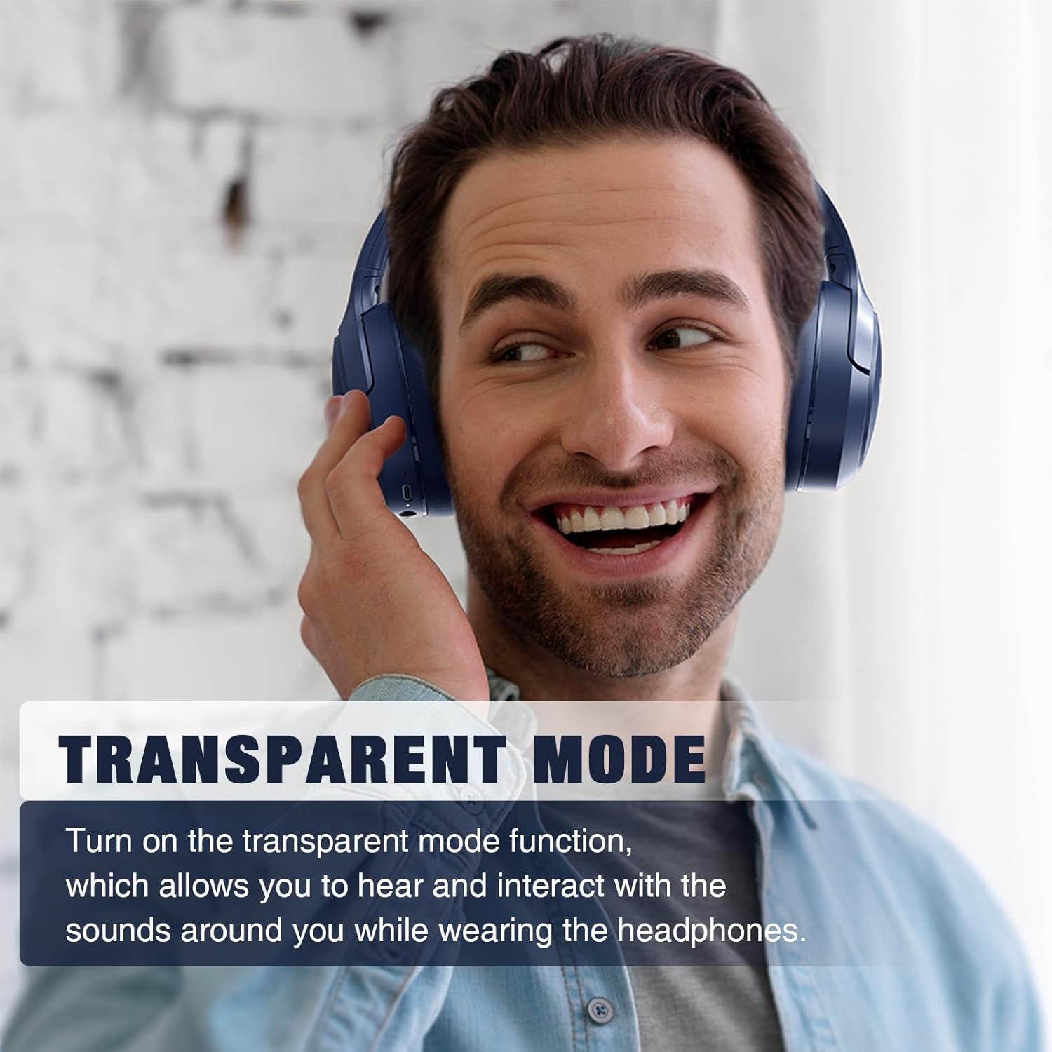 Thumbnail 6 de RUNOLIM Hybrid ANC Wireless Headphones – Over-Ear Bluetooth with 70h Playtime