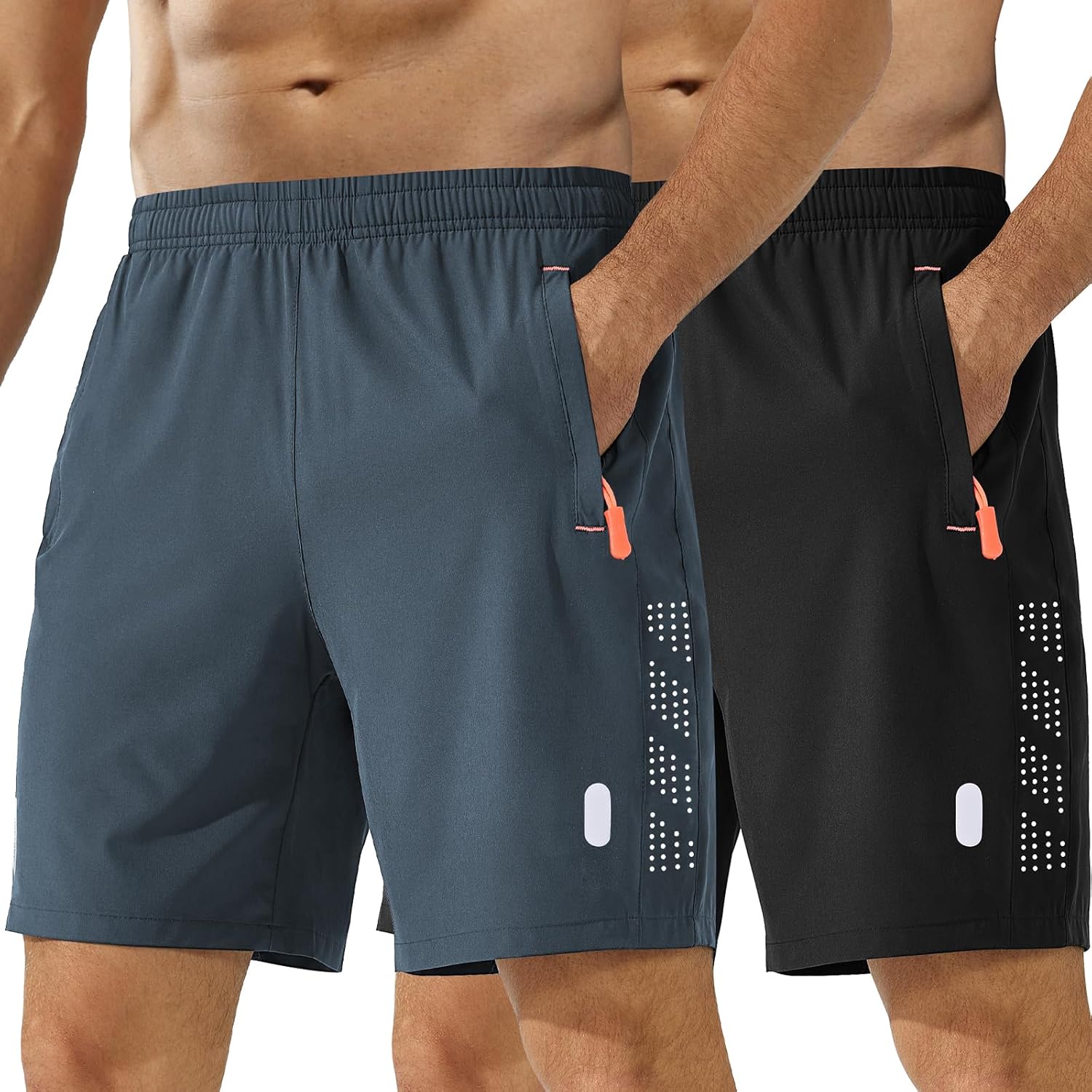 Thumbnail 6 de kuzwufs Herren Sporthose – Kurze, atmungsaktive Dry-Fit Trainingsshorts im 2er Pack