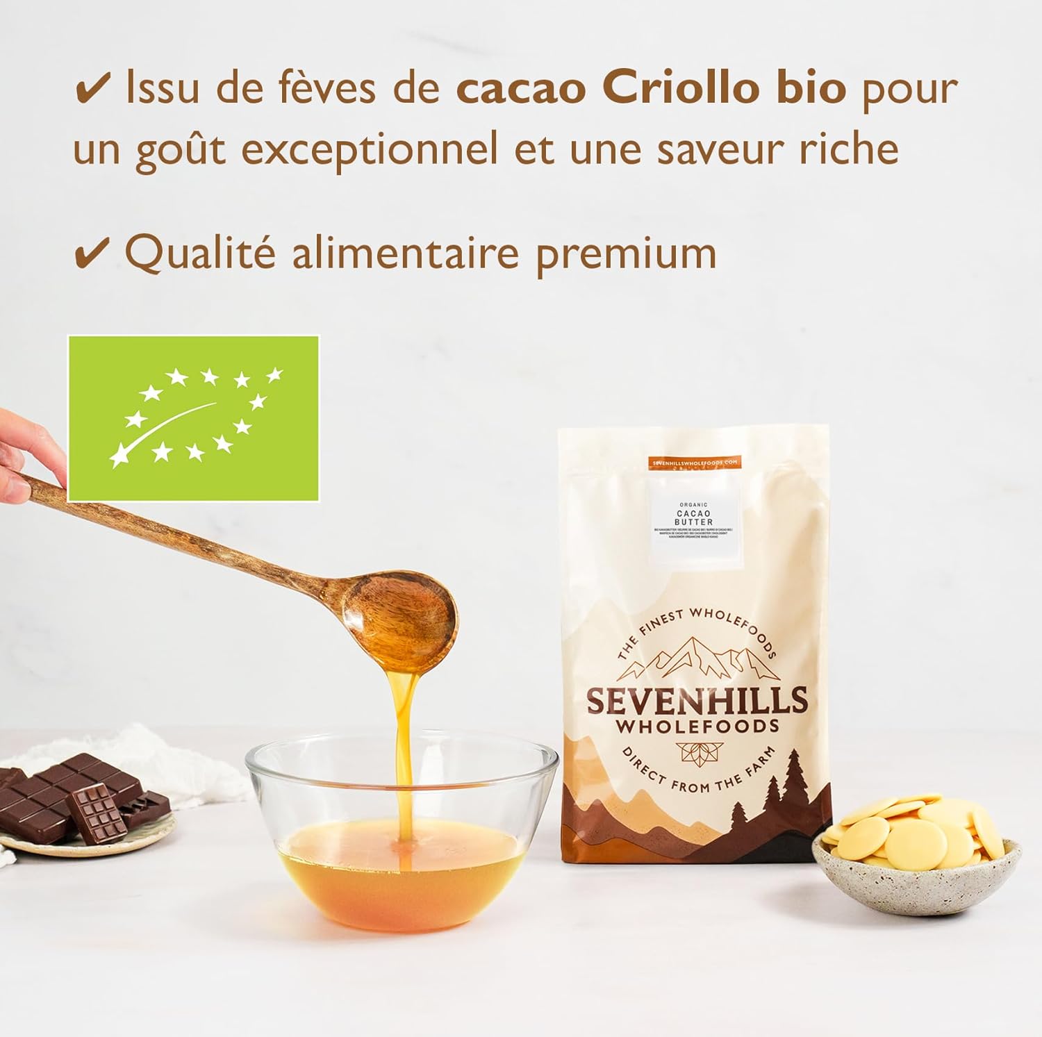 Thumbnail 1 de Sevenhills Wholefoods Beurre de cacao 500g 🍫