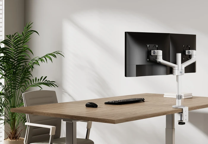 Thumbnail 19 de Neomounts NEXT Lite DS60-425WH2 Monitorhalterung – Doppelmonitorhalterung 17–27 Zoll, Weiß
