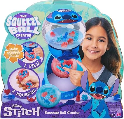BANDAI Squeeze Ball Maker Stitch, Pelota Antiestrés Multicolor 🧸