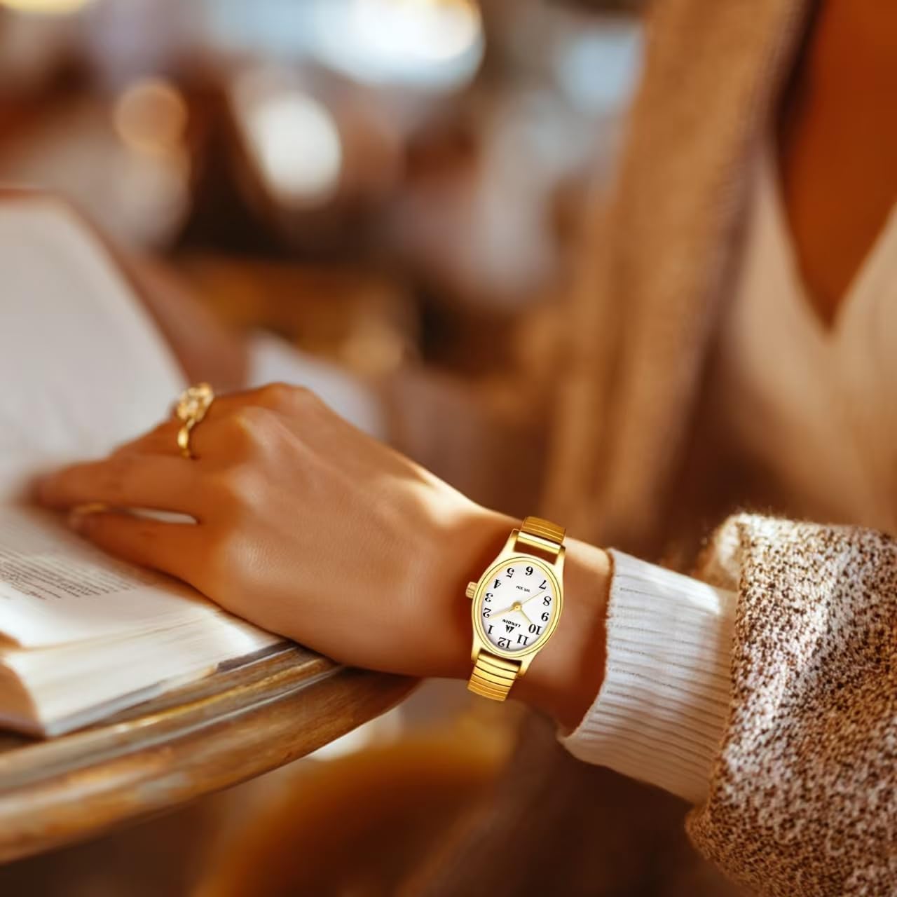 Thumbnail 6 de LN LENQIN Damen Armbanduhr Edelstahl Analog