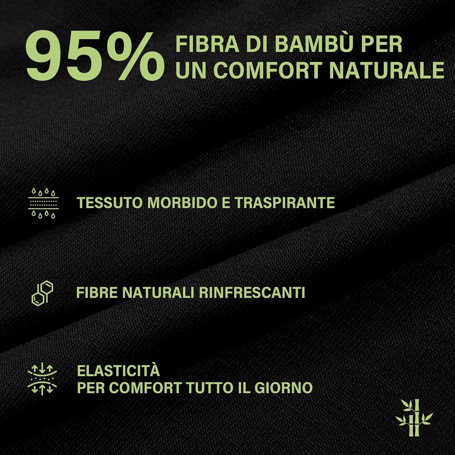 Detalle 2 de PUTUO Mutande Boxer bamboo 3D 6 Paia