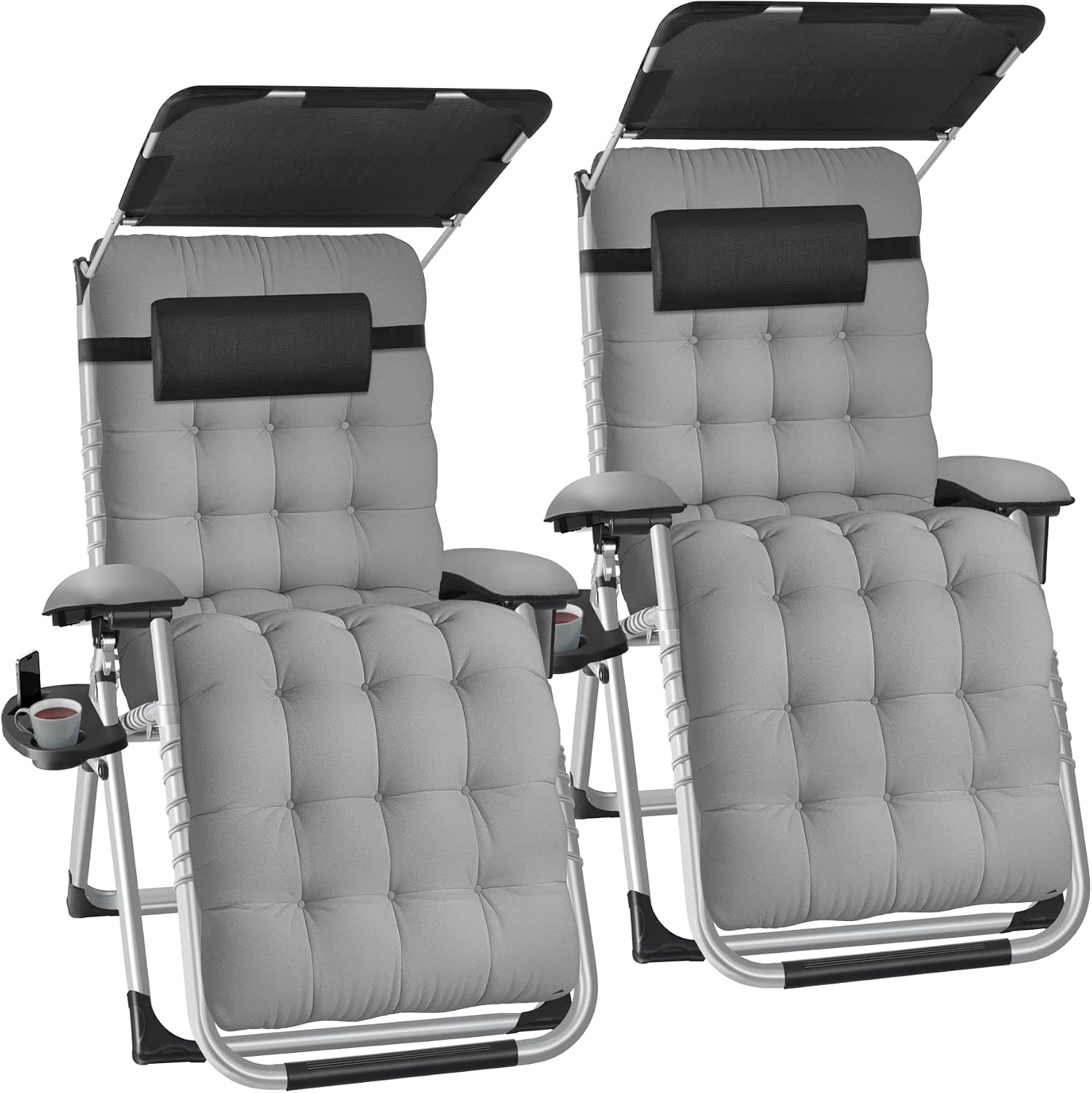 Detalle de tectake Silla Tumbona Plegable 2 unidades