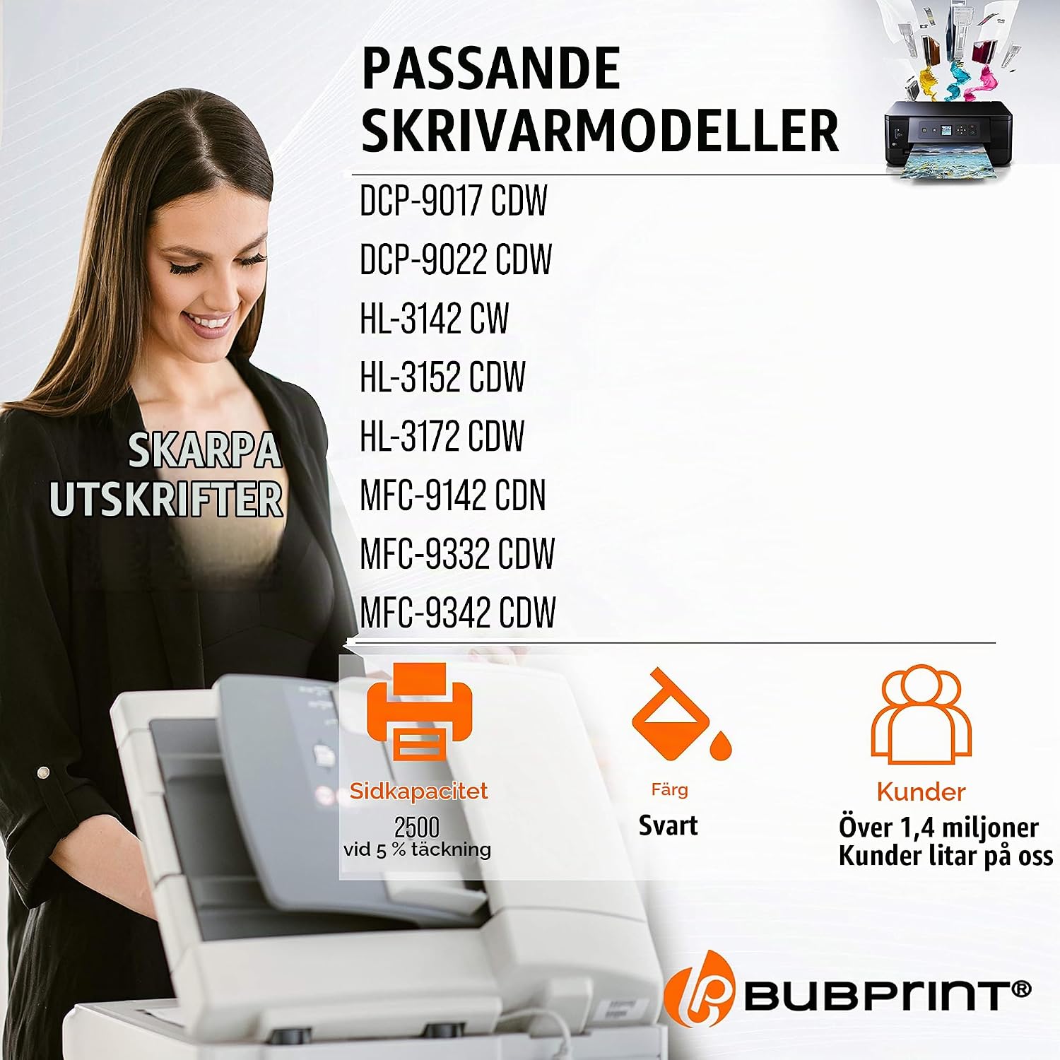 Detalle 2 de Bubprint TN-242BK/TN-246BK svart toner – kompatibel, cirka 2 500 sidor