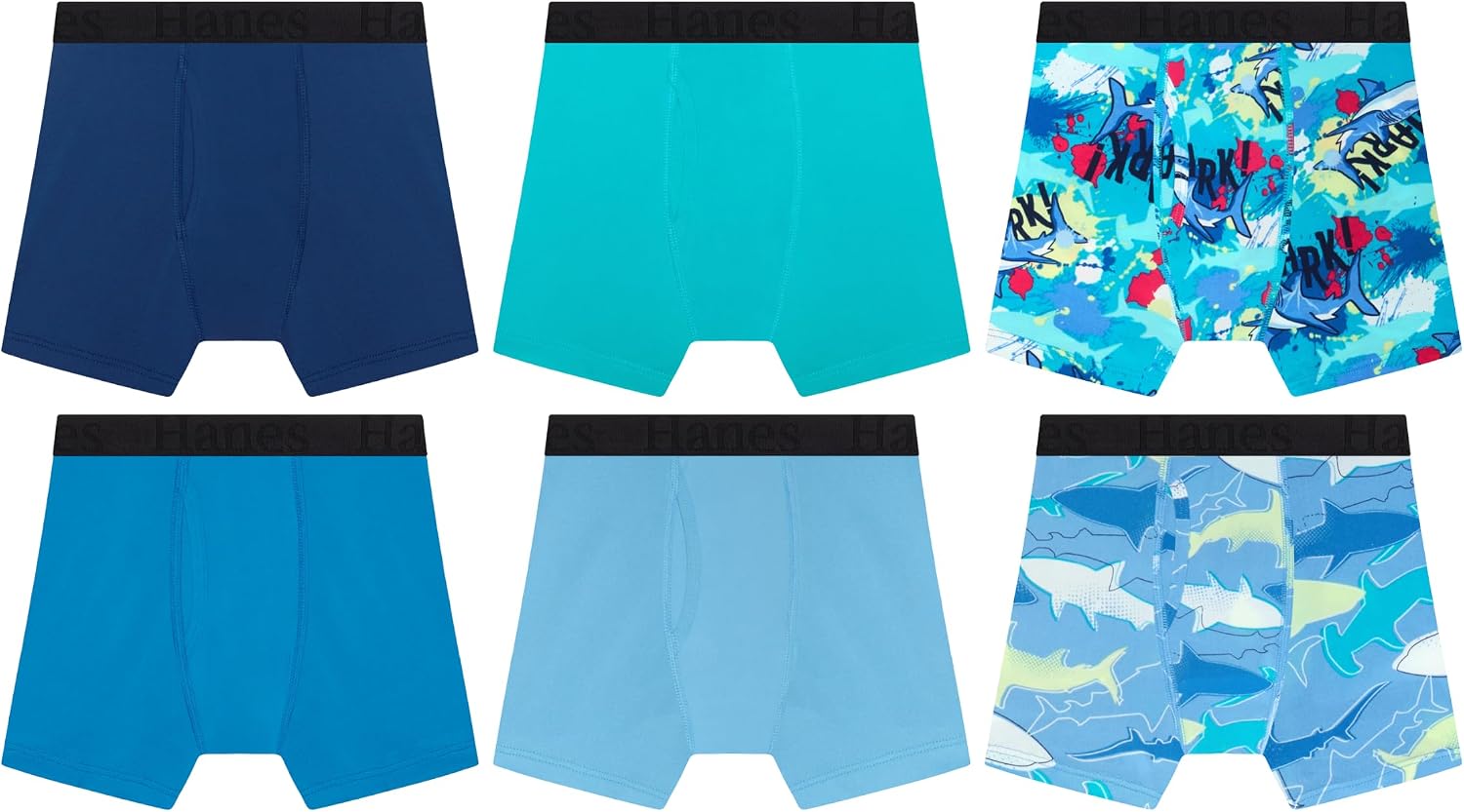 Detalle 2 de Hanes BAO3CA Boys' Boxer Briefs, 6-Pack, Lightweight Superstretch Fabric