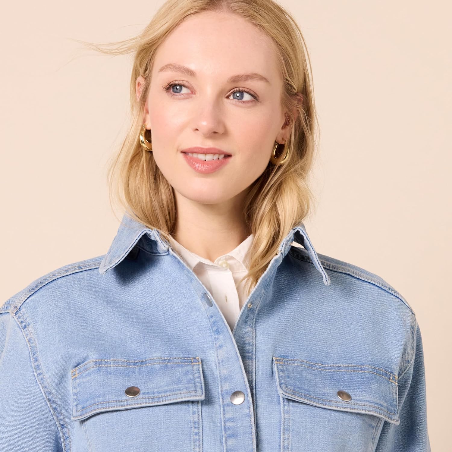 Thumbnail 2 de Amazon Essentials Veste Chemise en Jean Épais Oversize pour Femme