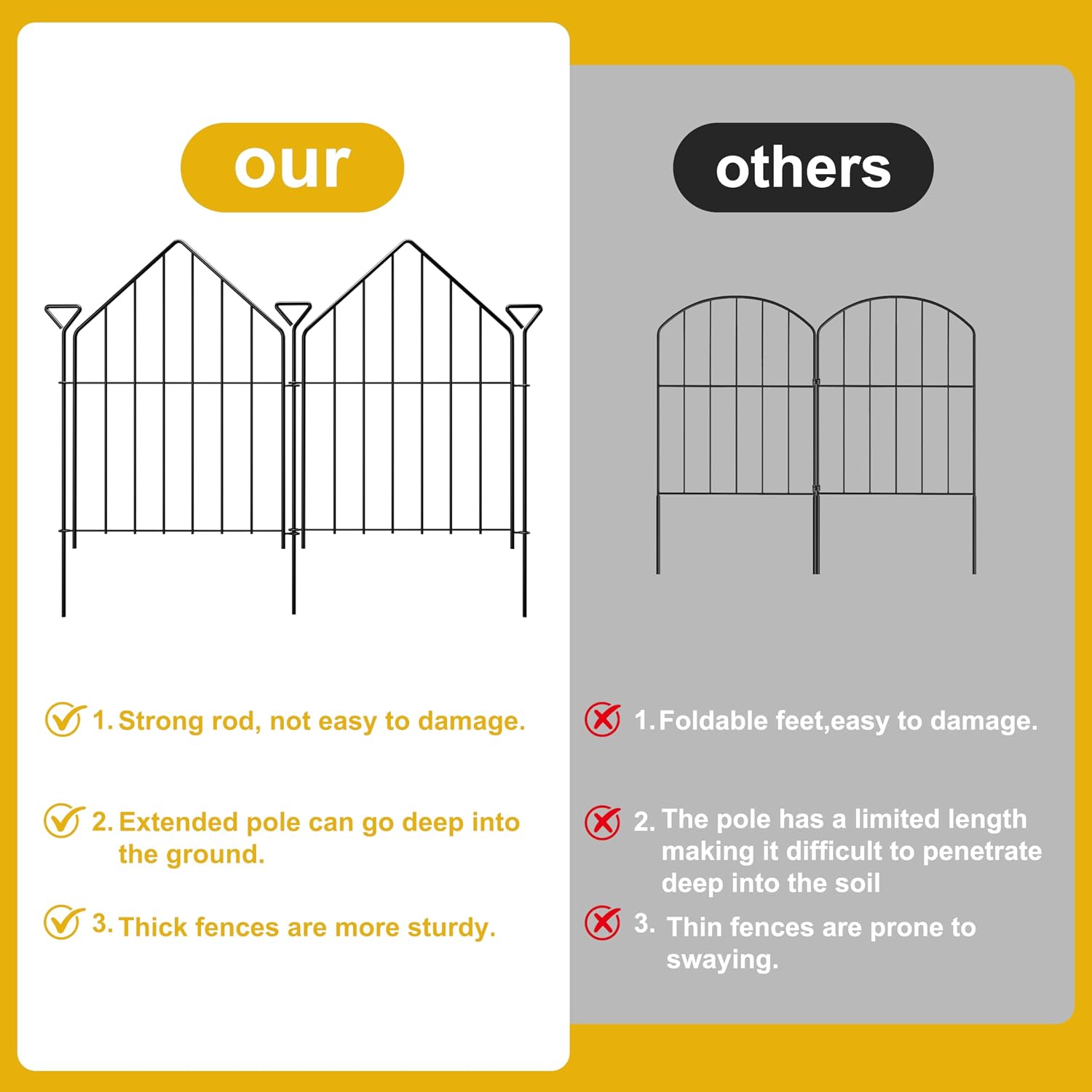 Thumbnail 6 de Garden Fence Border, 17 in x 10 ft