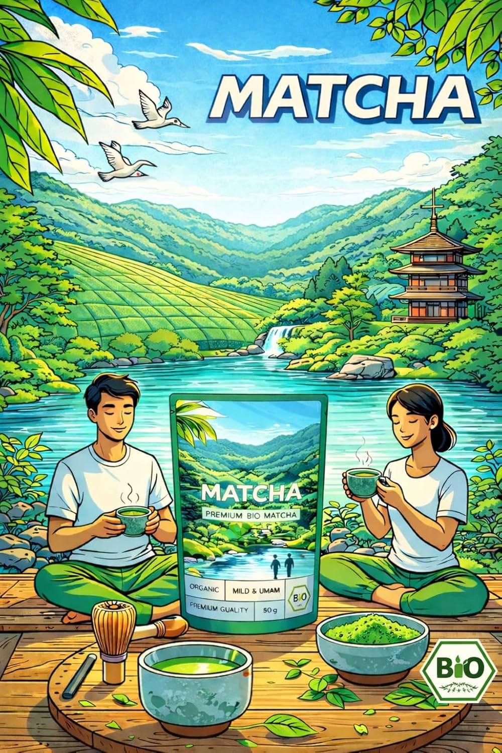 Detalle de Matcha Pulver Bio - Premium Qualität
