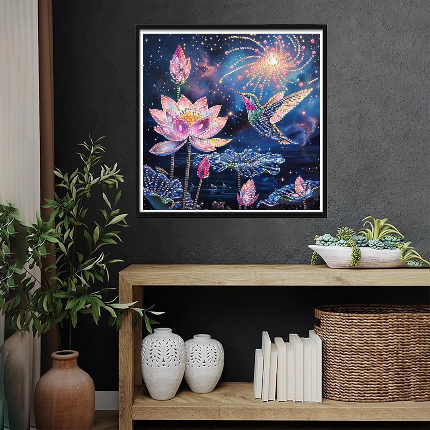 Thumbnail 1 de VAIIEYO Hummingbird 12x12 inch diamond painting kit 🎨