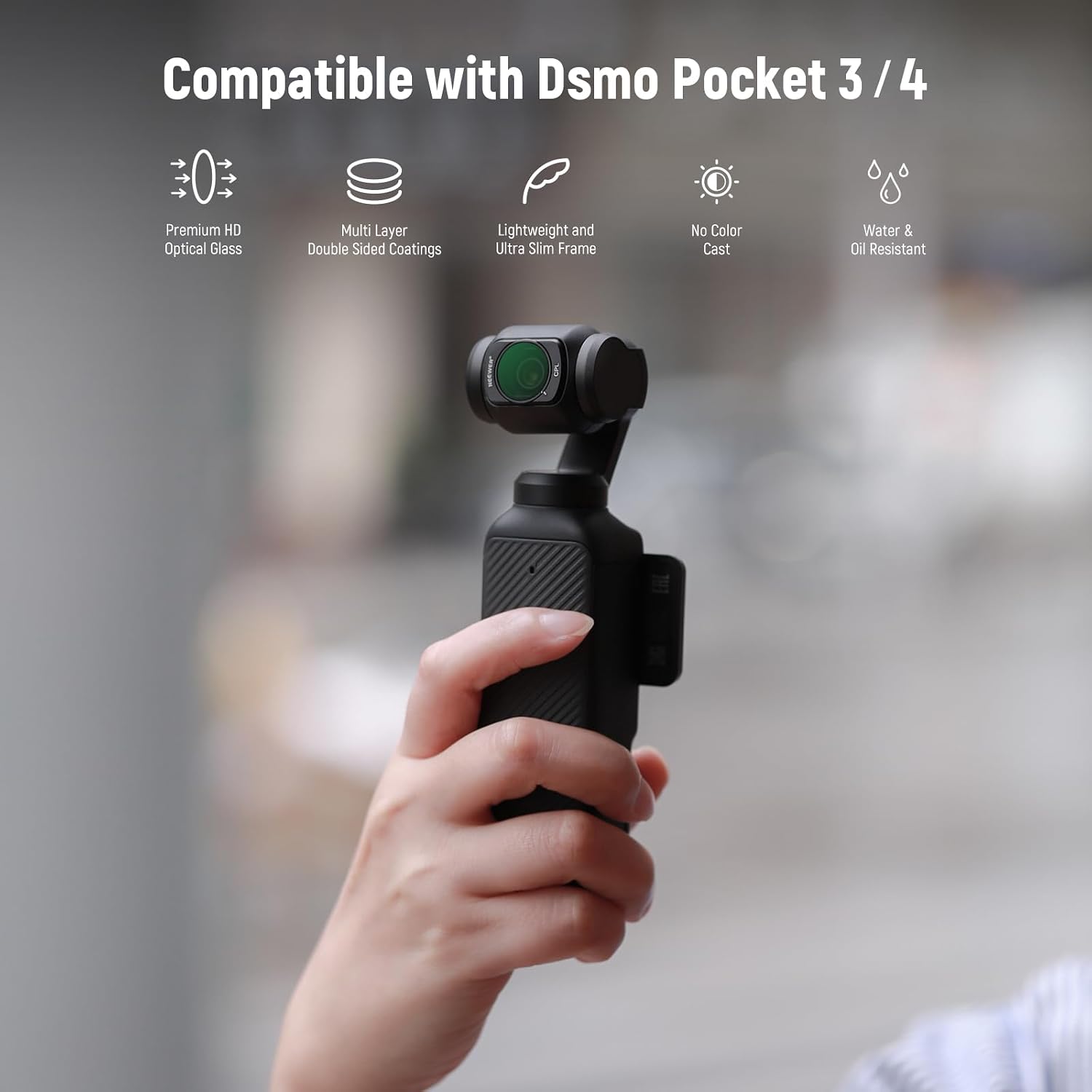 Thumbnail 1 de NEEWER HD CPL ND16/ND64/ND256 Filter Kit for DJI Osmo Pocket 3 / Pocket 4 and Xtra Muse