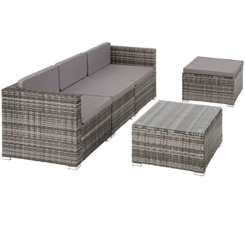 Detalle 2 de TecTake® Muebles de Jardín en Ratán con Cojines ☀