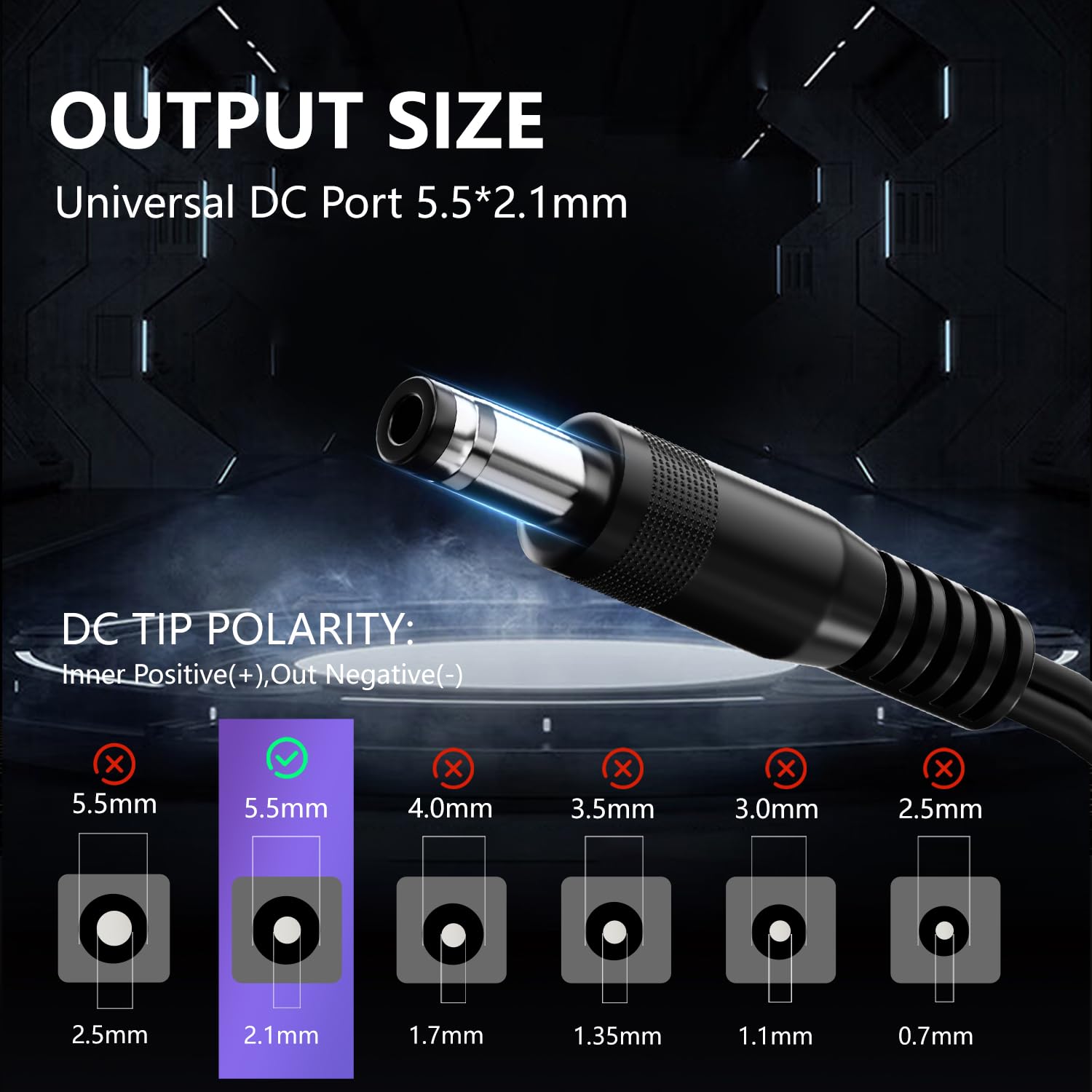 Thumbnail 4 de REIGY Adattatore di alimentazione 12V 3A (36W) per NVR, DVR, LED e dispositivi DC 5,5x2,1 mm, cavo 1,5 m