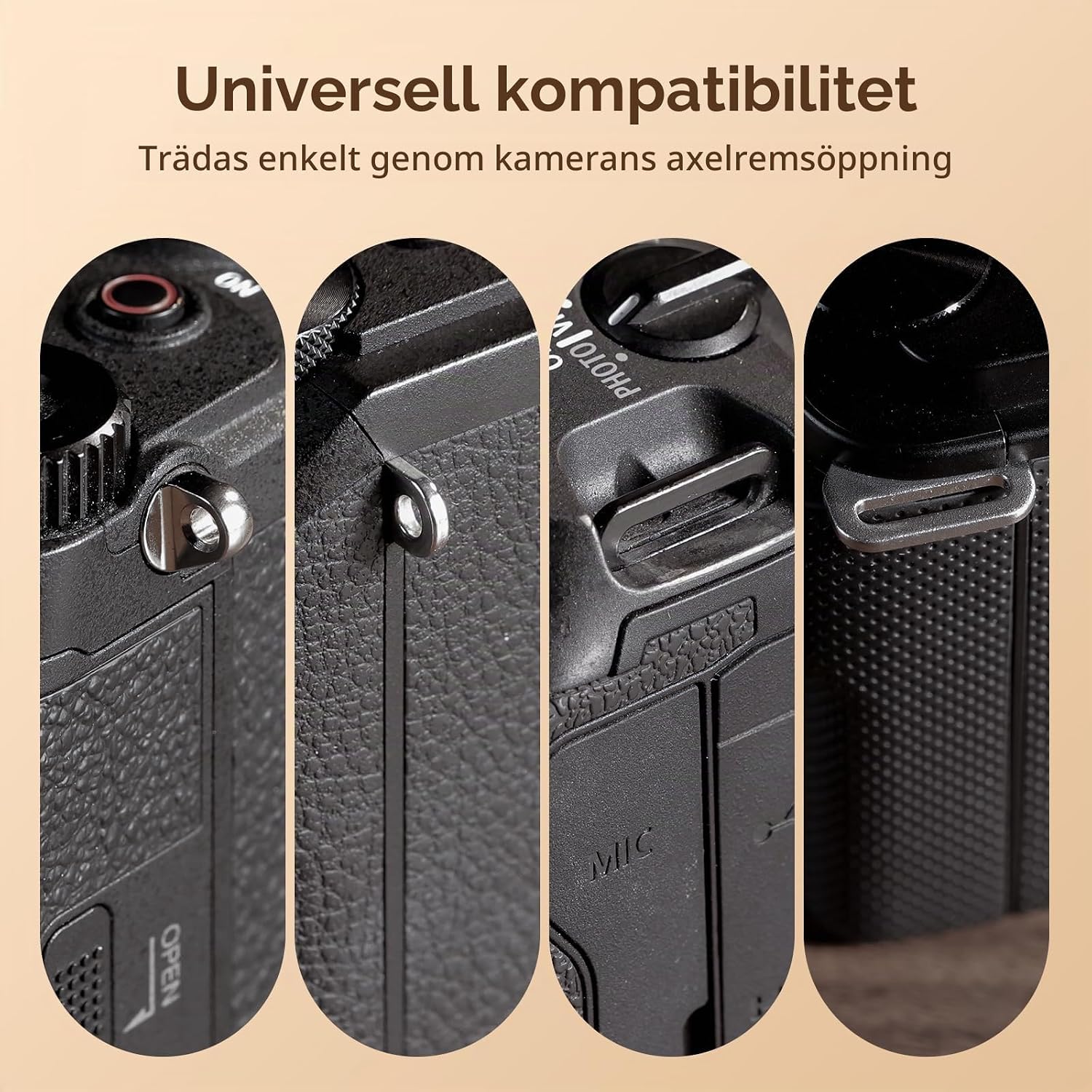 Thumbnail 6 de SMALLRIG universell axelrem för kamera i läder