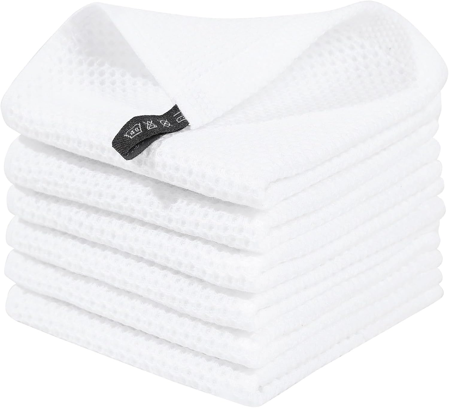 Detalle de Homaxy 100% Cotton Kitchen Cloths 12x12 in, 6-Pack 🧽