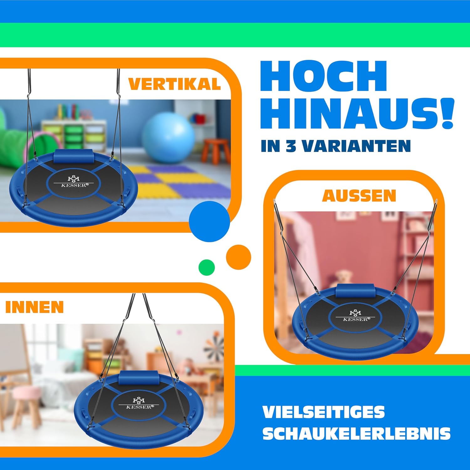 Thumbnail 4 de KESSER Nestschaukel Tellerschaukel Ø 100cm