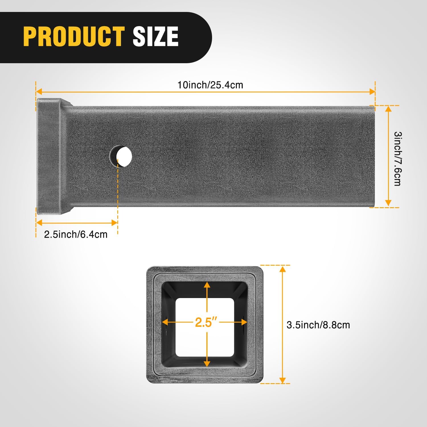 Thumbnail 1 de Nilight Hitch Adapter 2.5" x 10" Trailer Receiver Bar