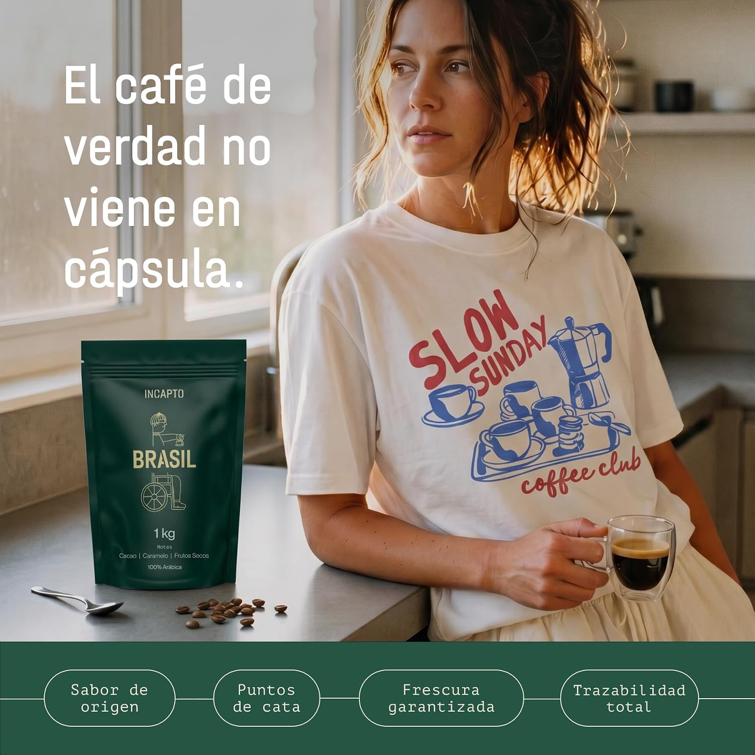 Detalle 2 de Incapto Café en Grano de Especialidad 1kg