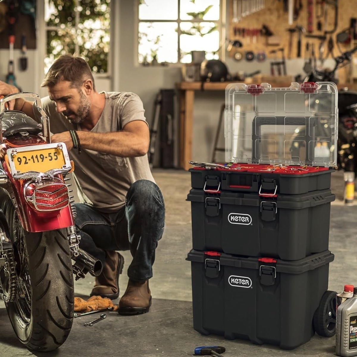 Thumbnail 5 de Keter Stack n' Roll Tool Storage Cart