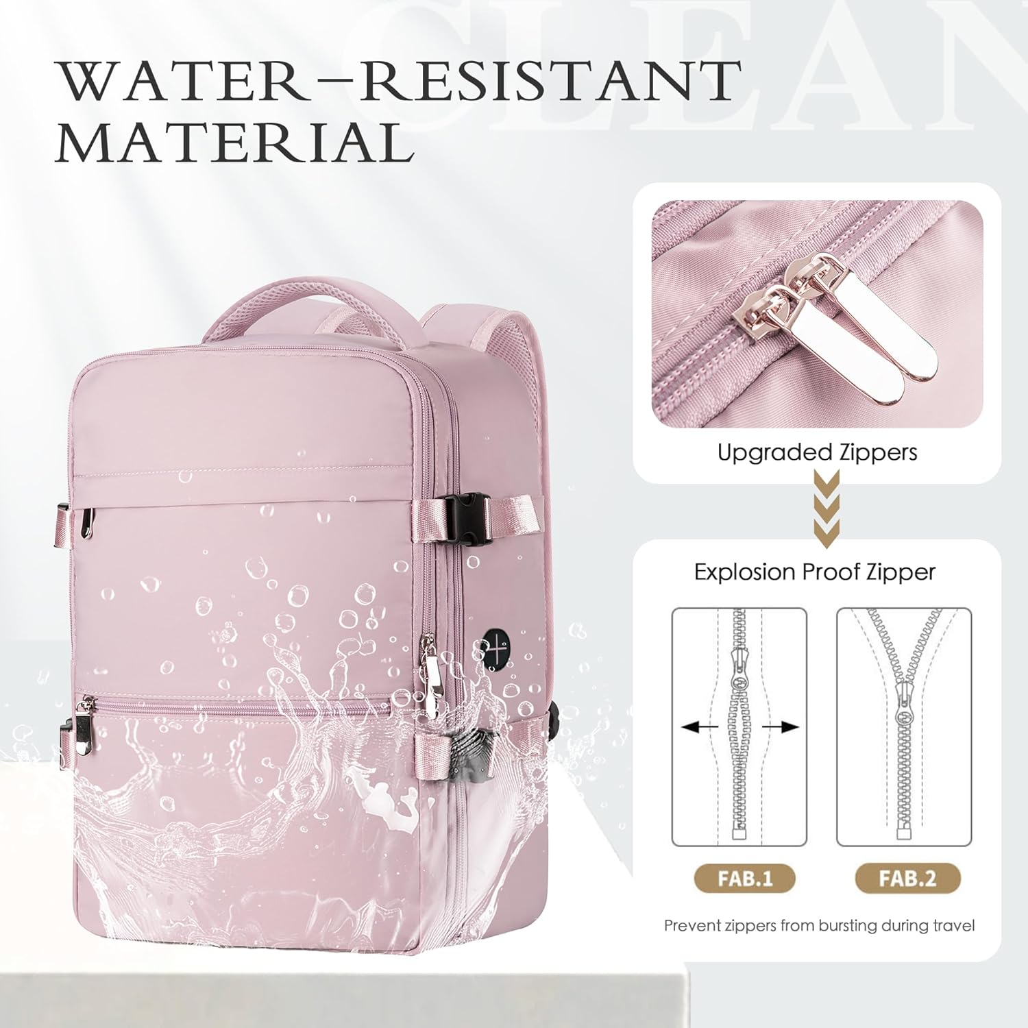 Detalle de WOUIYO for Ryanair Cabin Bags 40x30x20 Underseat Cabin Bag: Practical, Waterproof and TSA-Ready