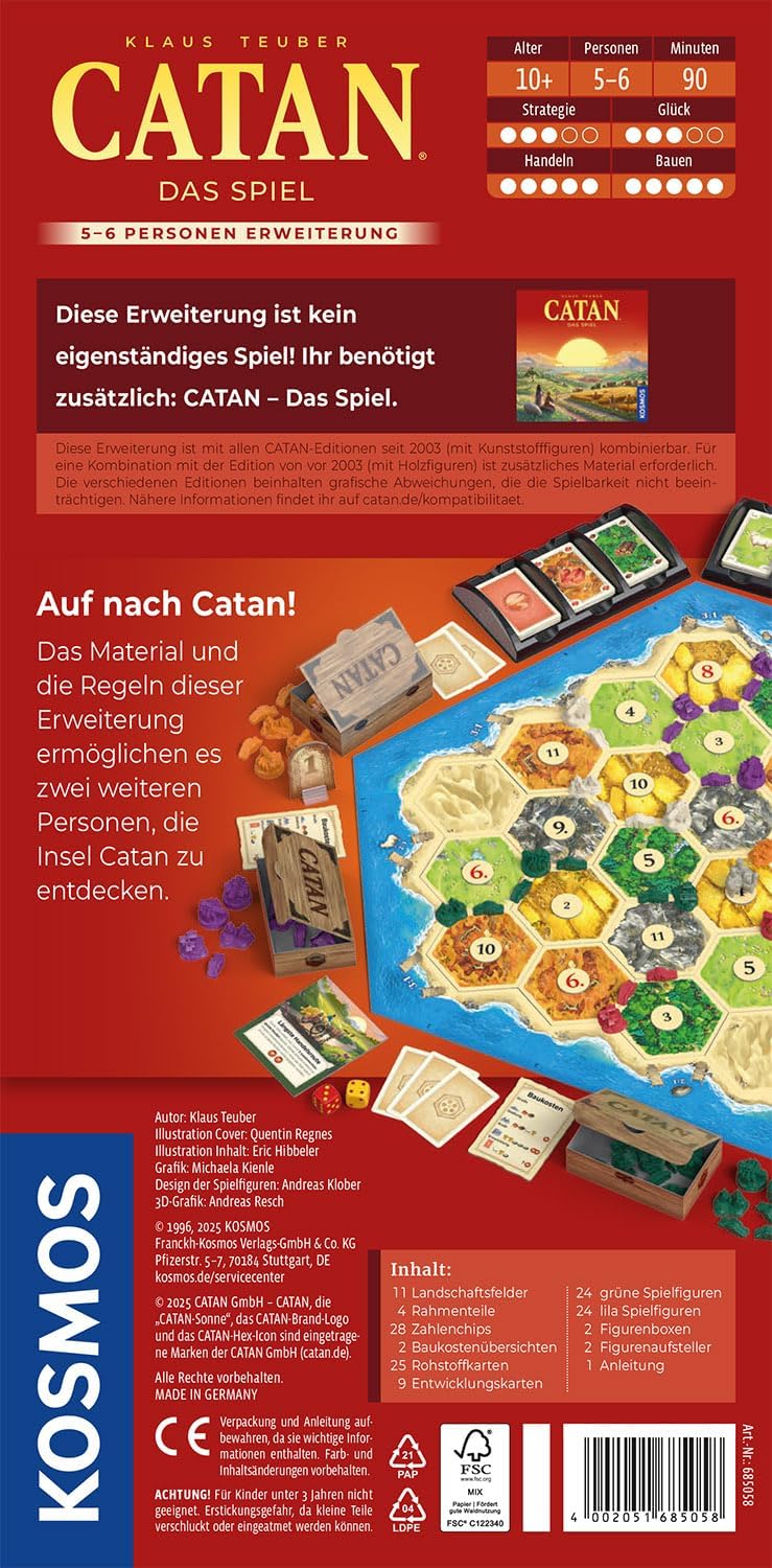 Thumbnail 1 de Kosmos 685058 Catan – Das Spiel Ergänzung für 5-6 Personen