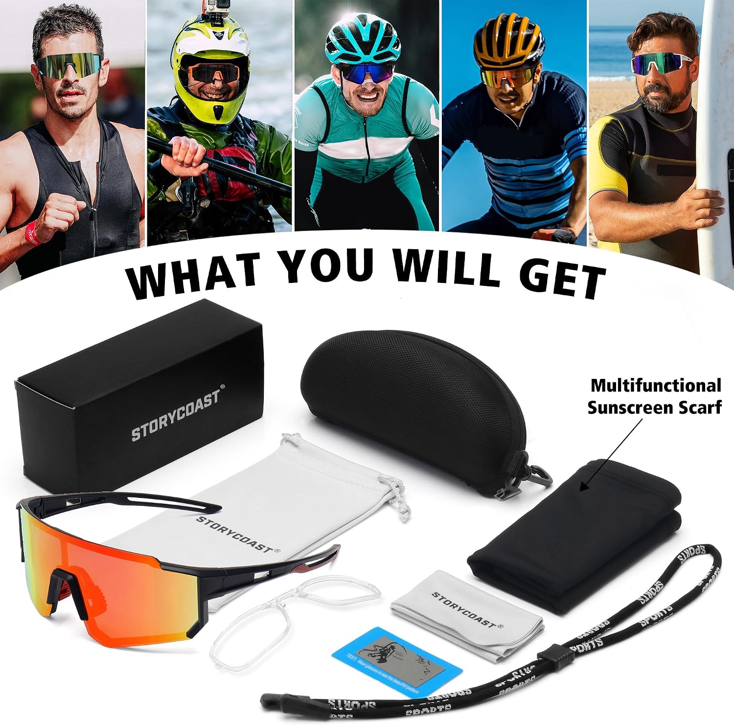 Thumbnail 6 de STORYCOAST Sports Sunglasses with Polycarbonate Lenses