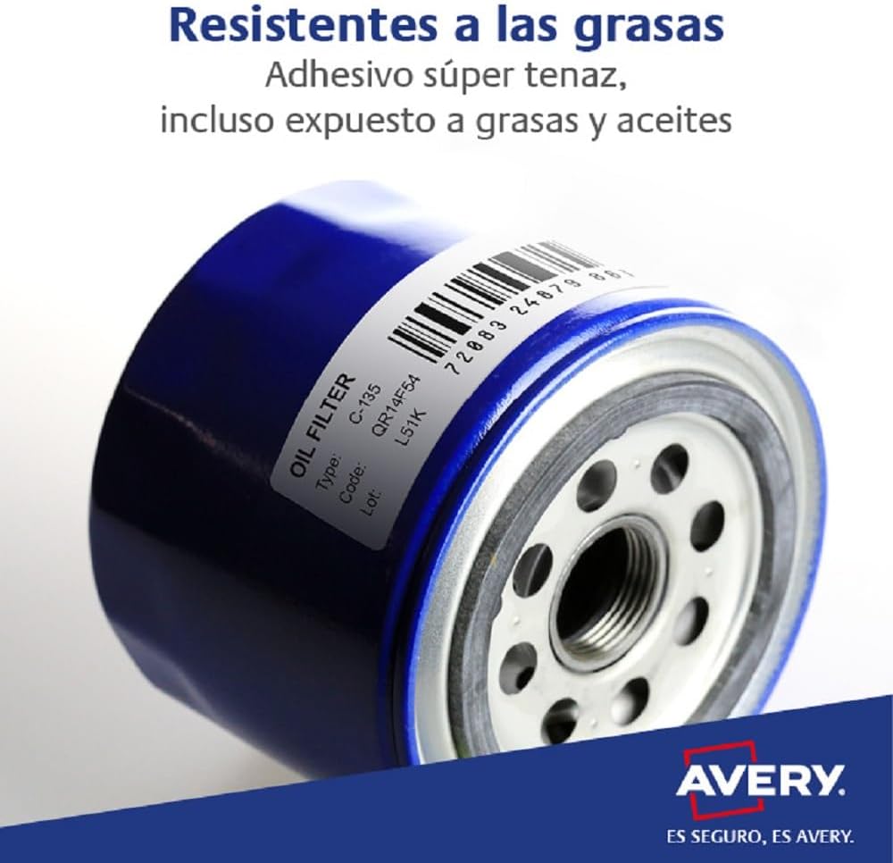 Thumbnail 6 de Avery 421368 polyesteretiketten 63,5 x 33,9 mm, 480 stuks voor laserprinters