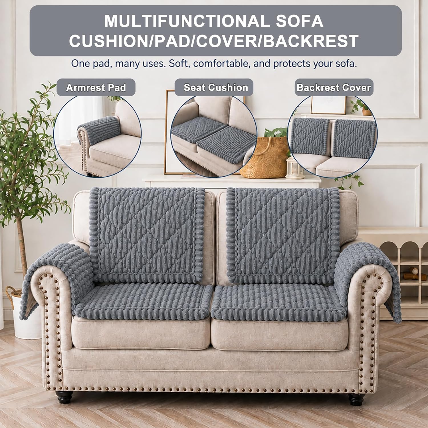 Detalle 2 de Sofa Armrest Cover, 27.5 x 27.5 in.