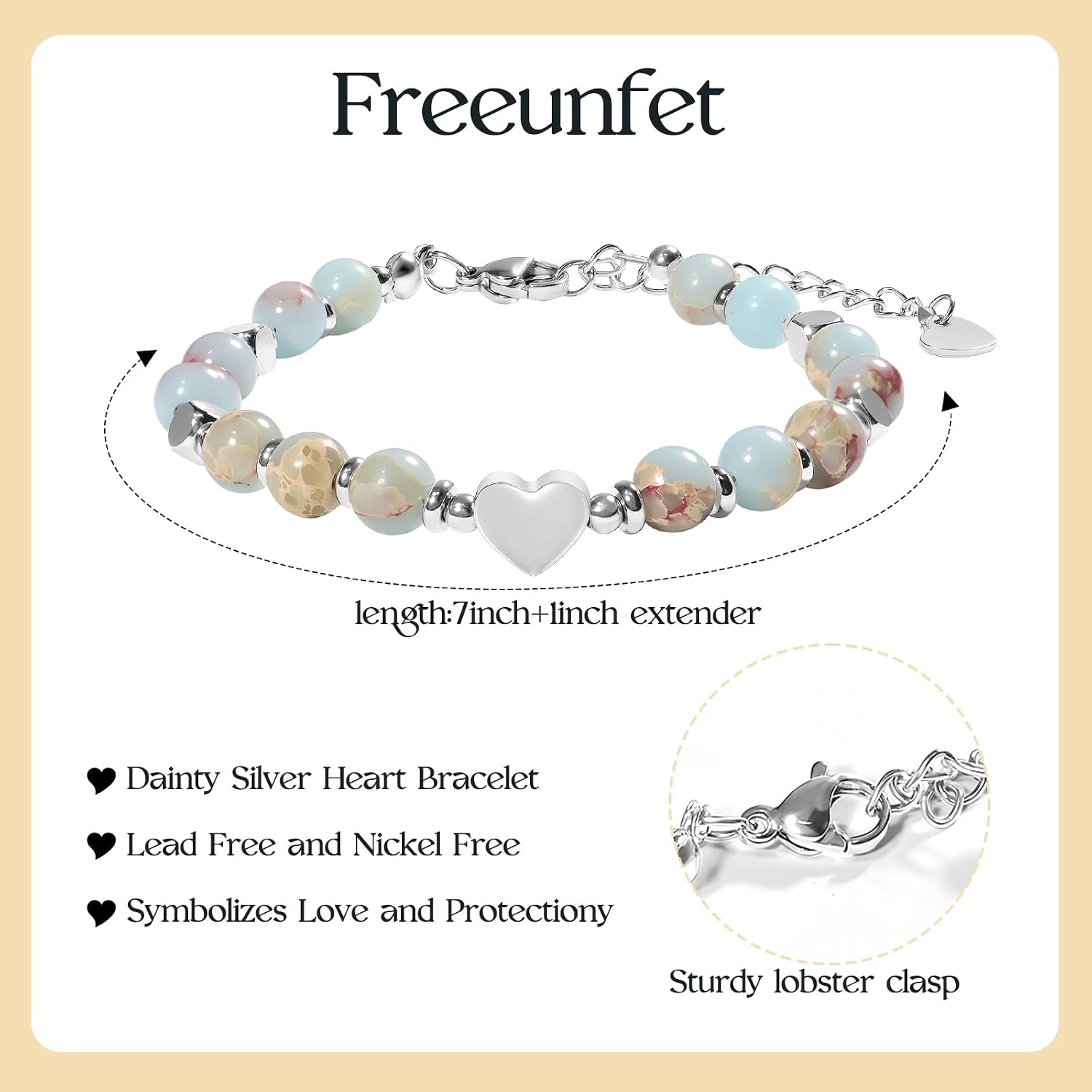 Detalle de Freeunfet Beaded Bracelet in Shoushan Stone