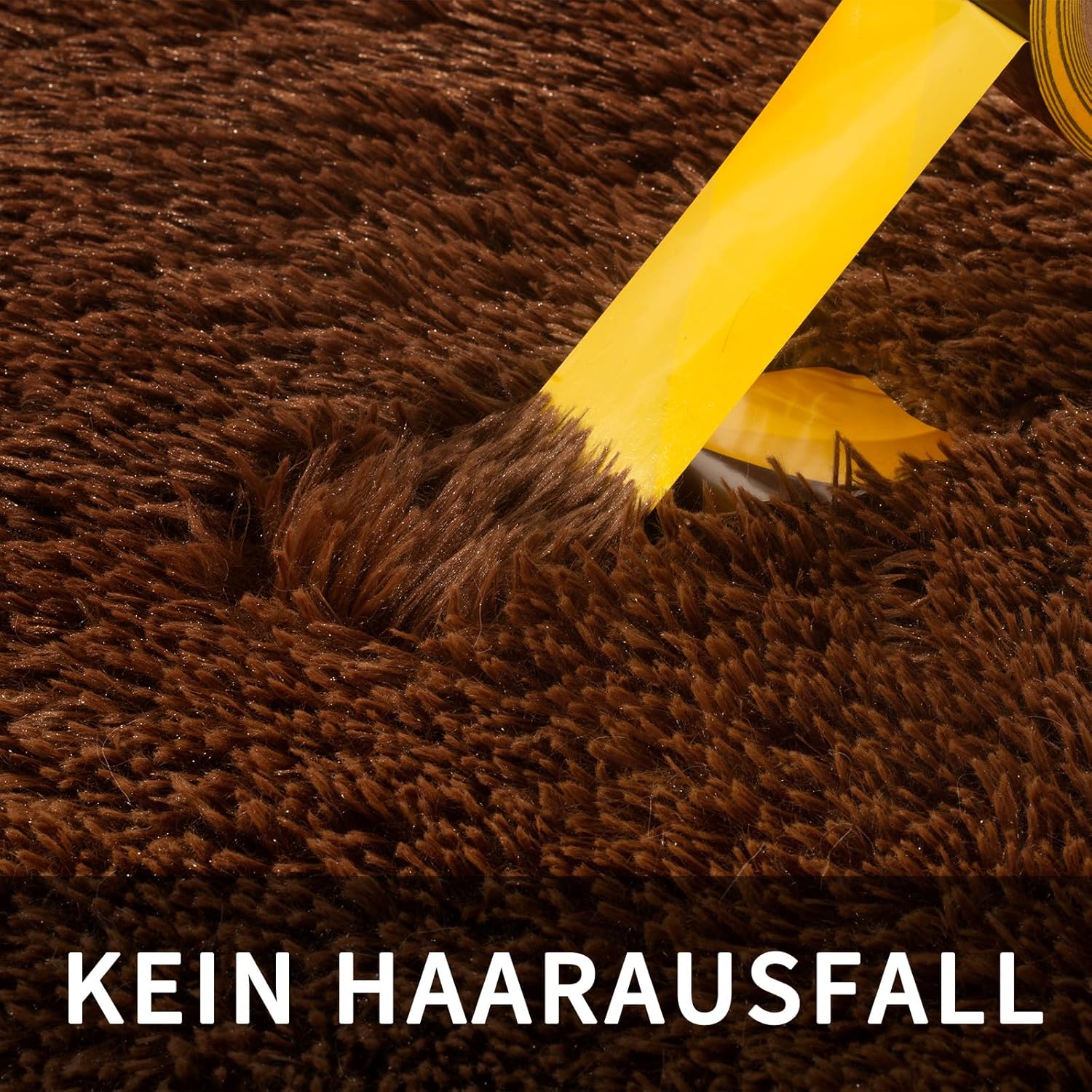 Thumbnail 4 de Sour Lemon Hochflor Teppich Braun 240 × 300 cm – Waschbar, Anti-Rutsch & Extra Groß