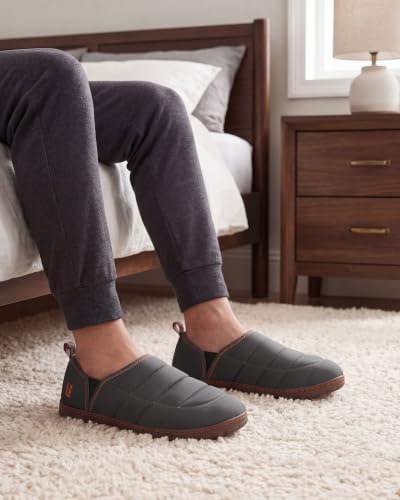 Detalle 2 de LongBay Men's Two-Tone Slippers Cushy Memory Foam – Grey (Indoor/Outdoor)