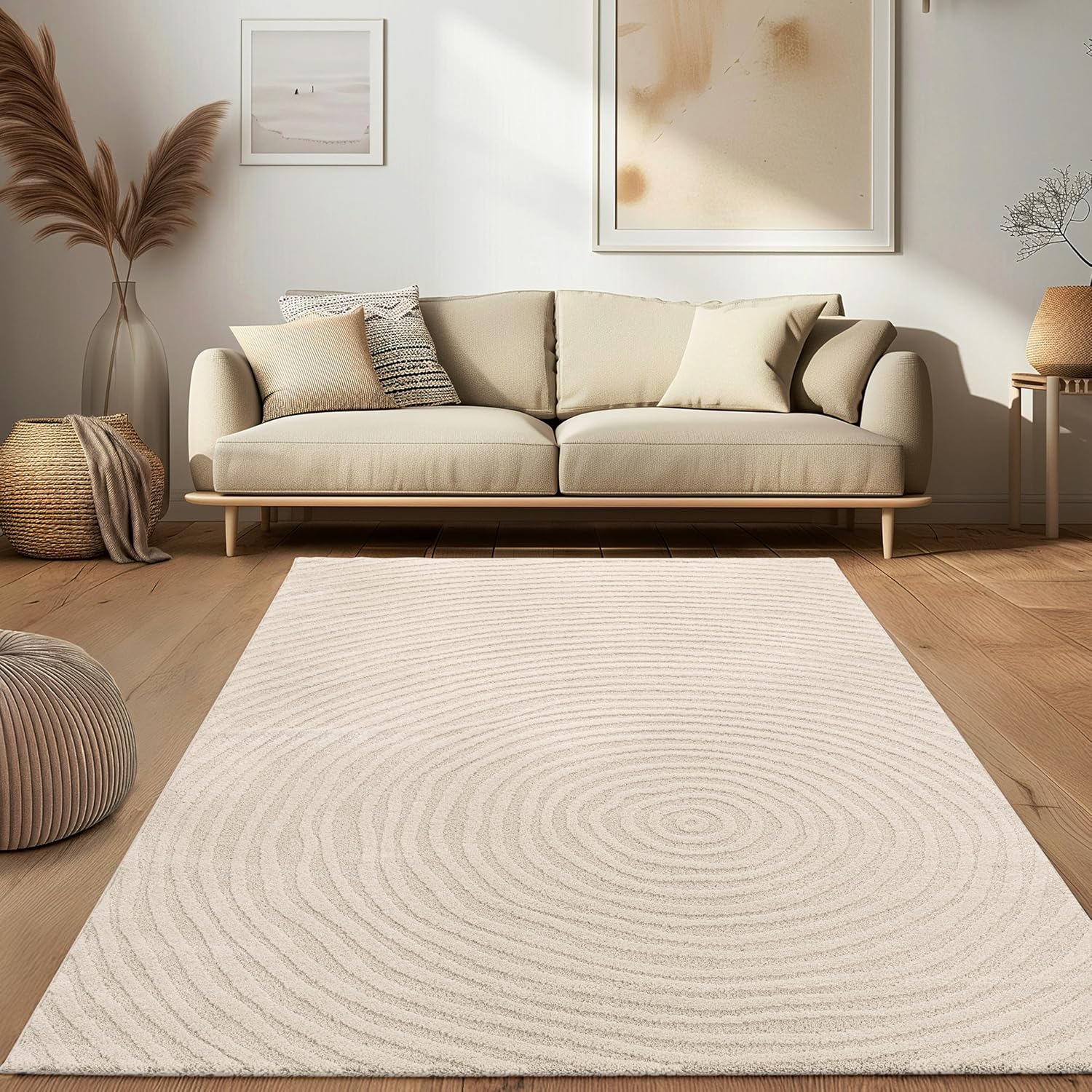 Detalle de Paco Home Tapis de Salon Moderne 80x150 Crème