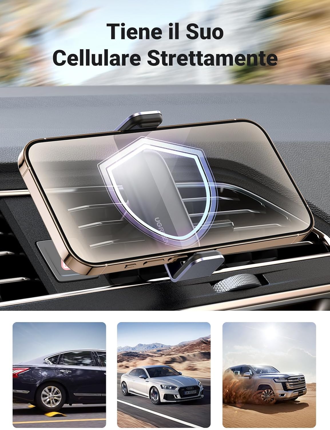 Thumbnail 6 de UGREEN Supporto Auto Clip per Cellulari 4,7–7,12"