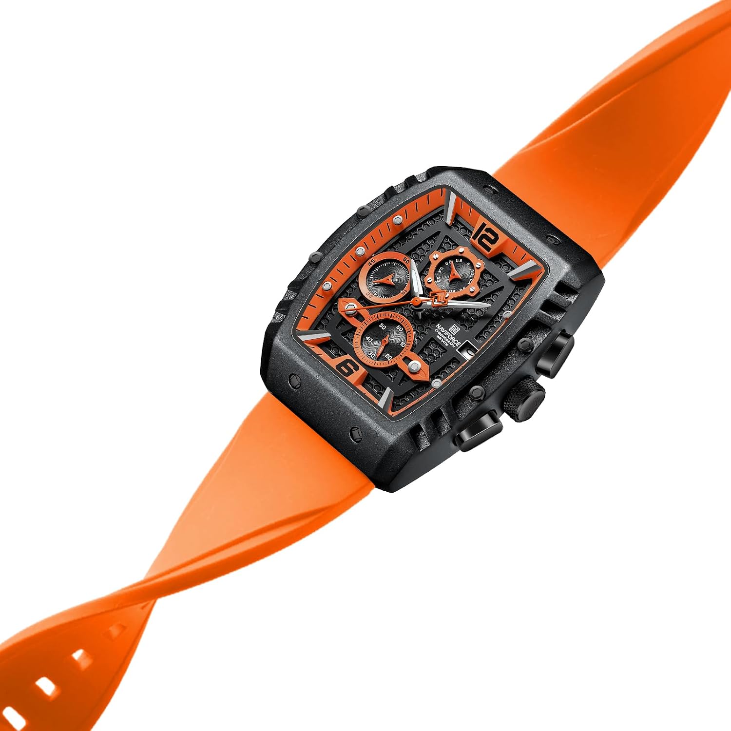 Detalle de Naviforce Orologio al quarzo da uomo con datario settimanale – analogico, cinturino silicone