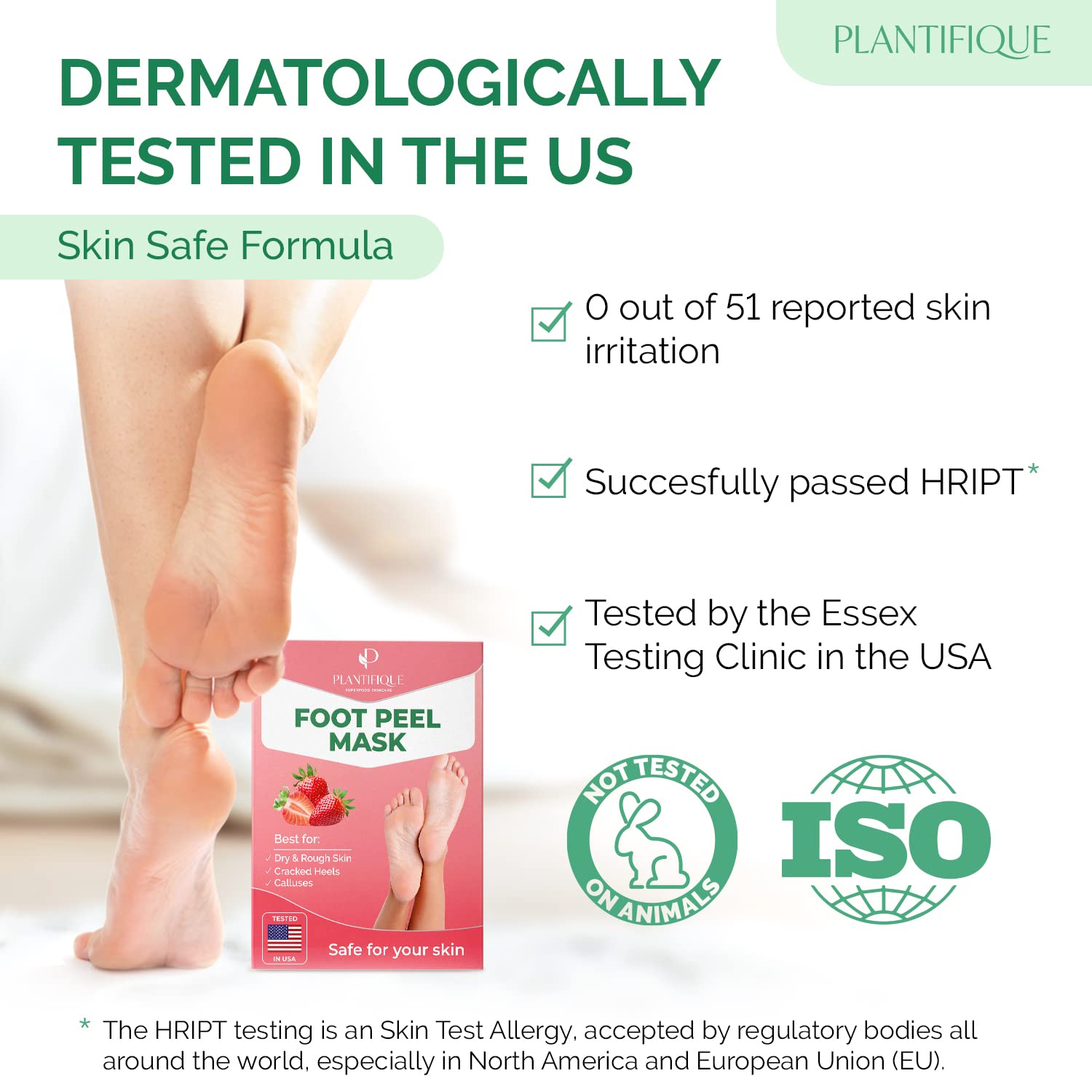 Detalle 2 de PLANTIFIQUE Foot Peeling Mask 2 Pack for Cracked Feet
